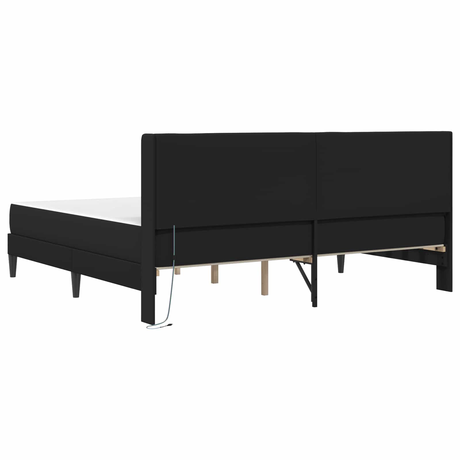 Okvir kreveta s madracem Crna 180 x 200 cm Umjetna koža