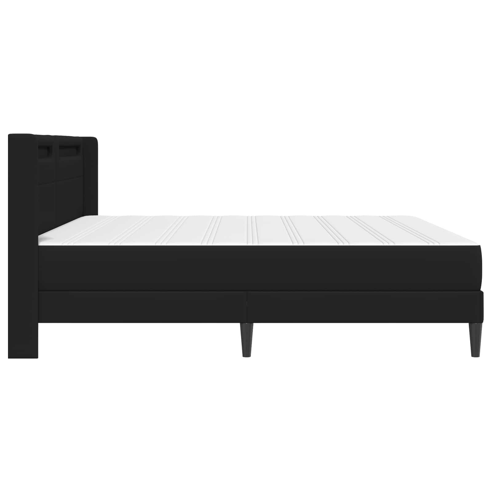 Okvir kreveta s madracem Crna 200 x 200 cm Umjetna koža