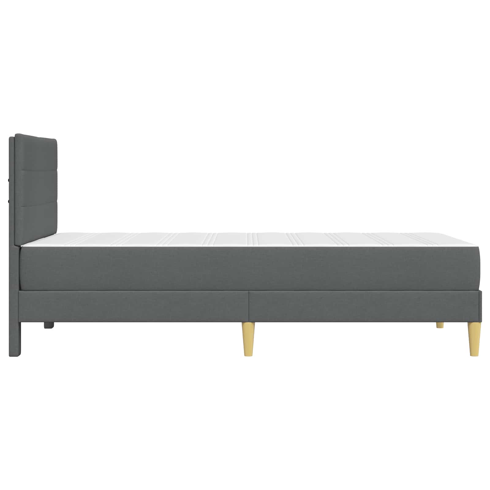 Krevetna konstrukcija Tamno siva 80 x 200 cm Poliester