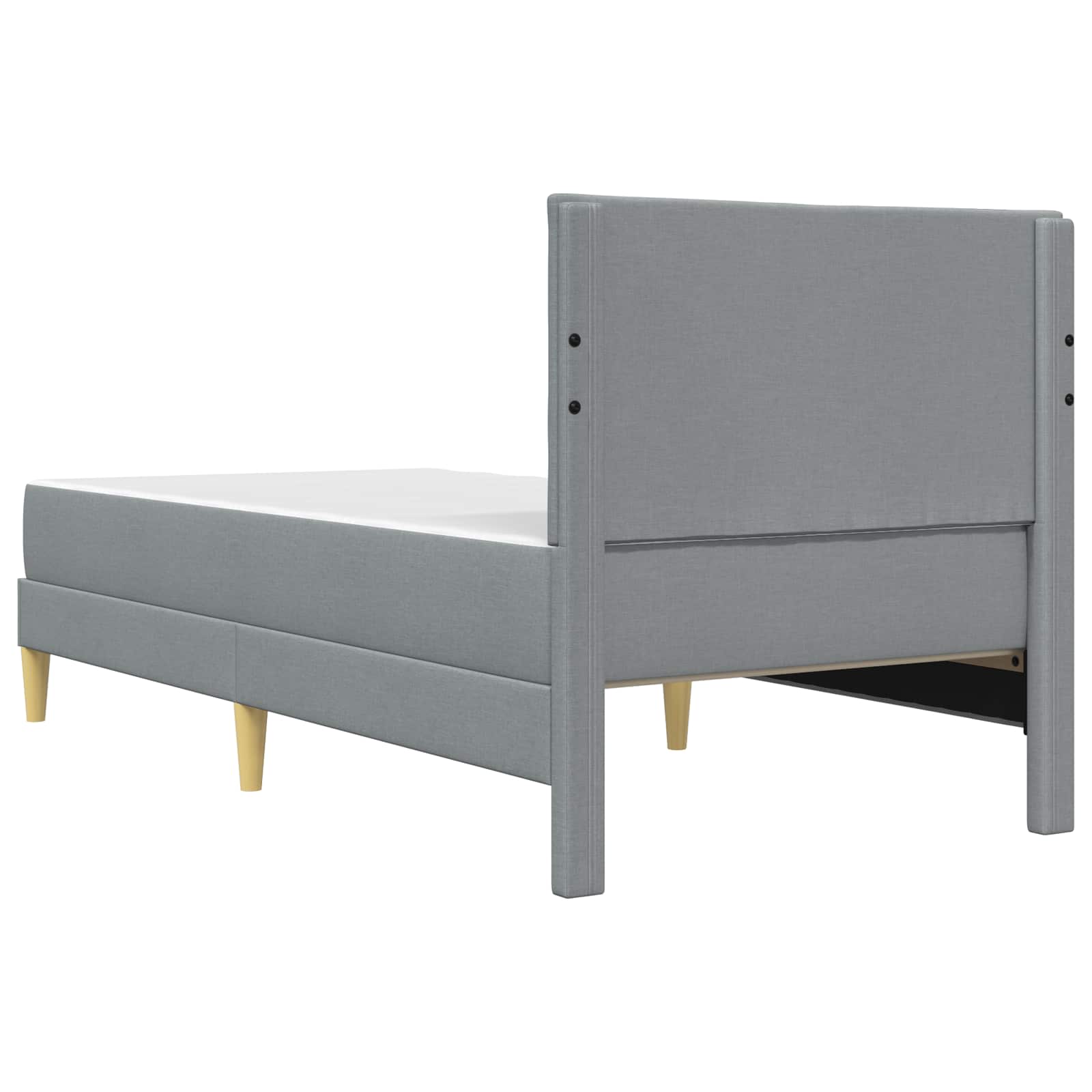 Krevetna konstrukcija Svijetlo siva 90 x 190 cm Poliester