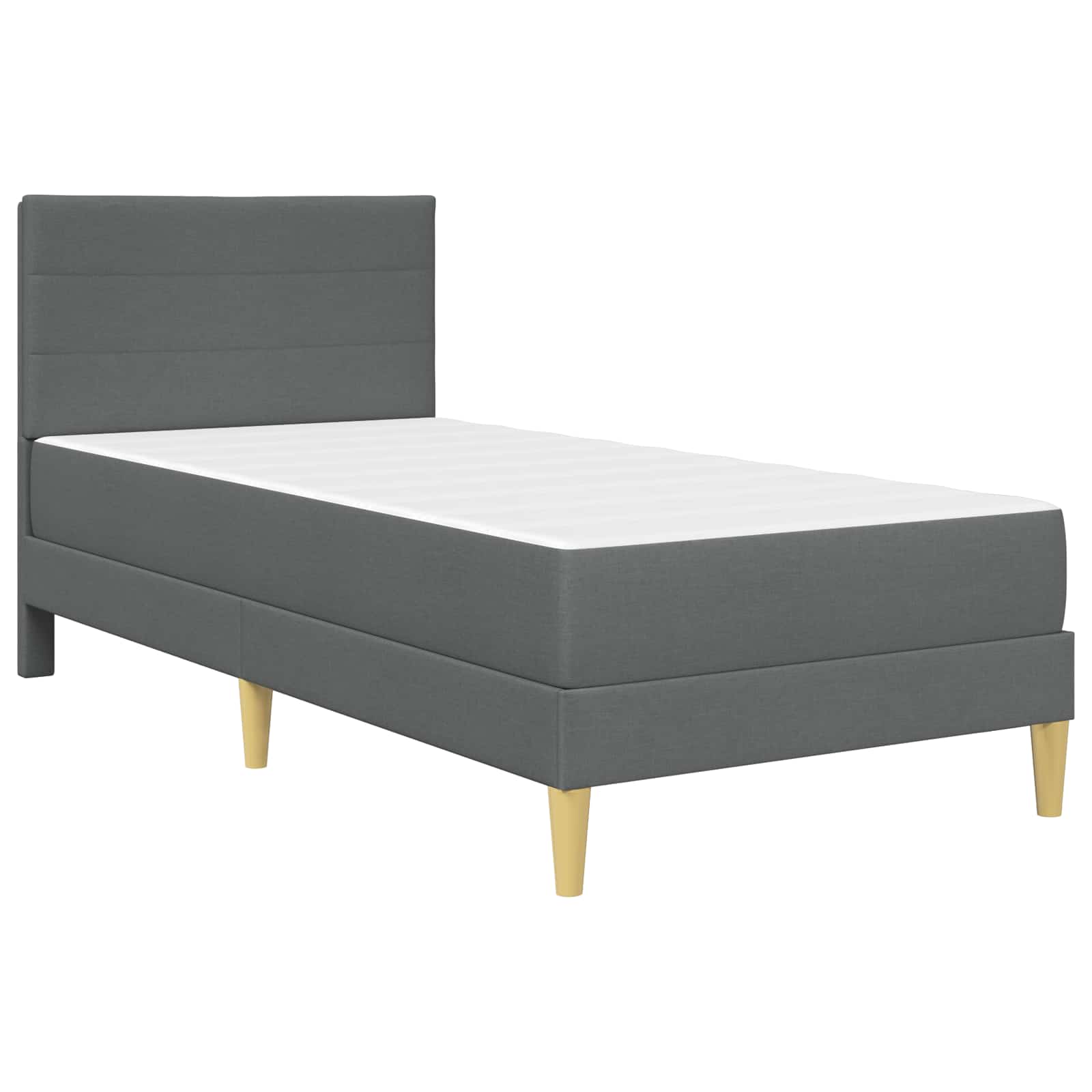 Krevetna konstrukcija Tamno siva 90 x 190 cm Poliester