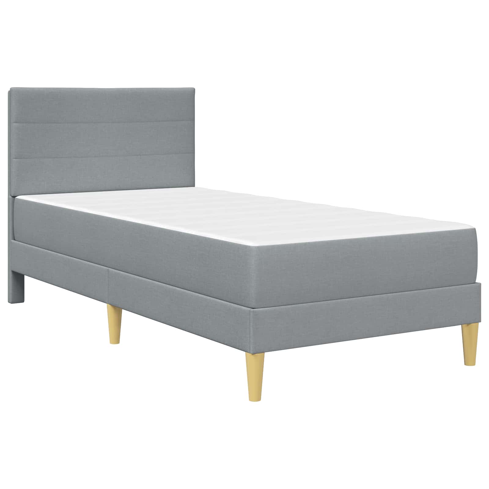 Krevetna konstrukcija Svijetlo siva 100 x 200 cm Poliester