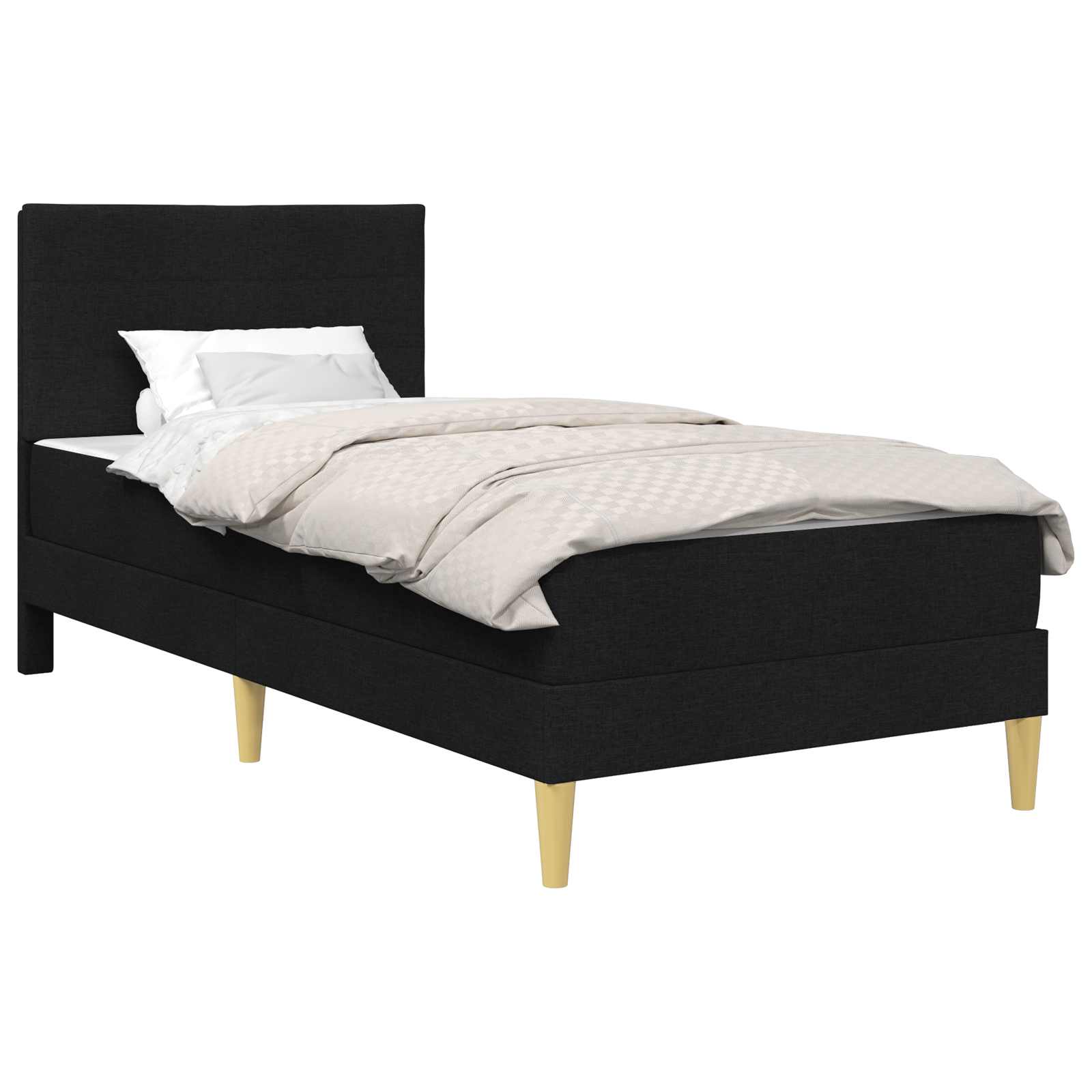 Krevetna konstrukcija Crna 100 x 200 cm Poliester