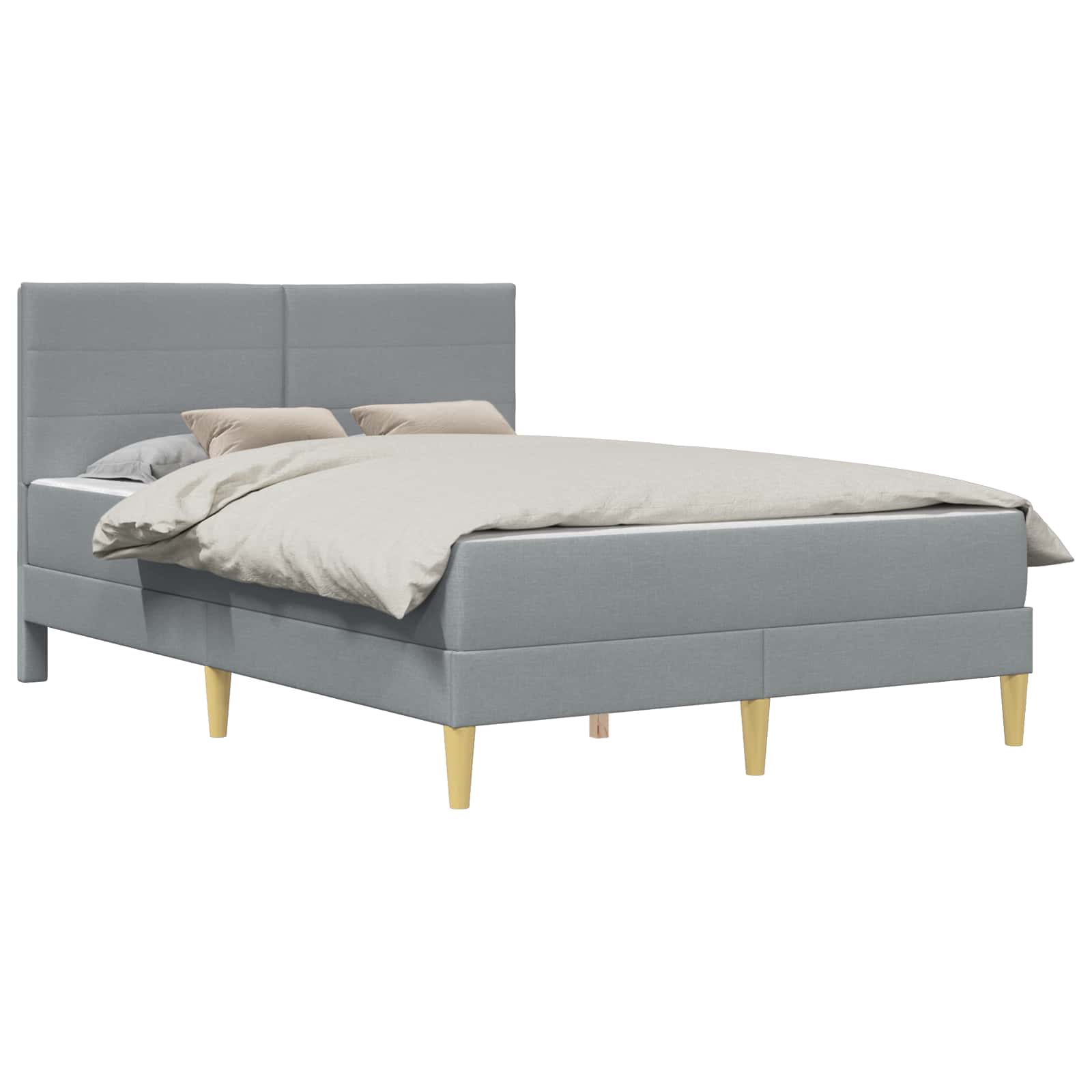 Krevetna konstrukcija Svijetlo siva 120 x 190 cm Poliester