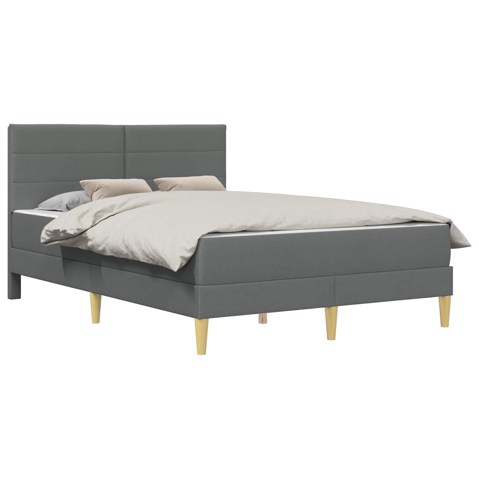 Krevetna konstrukcija Tamno siva 140 x 190 cm Poliester