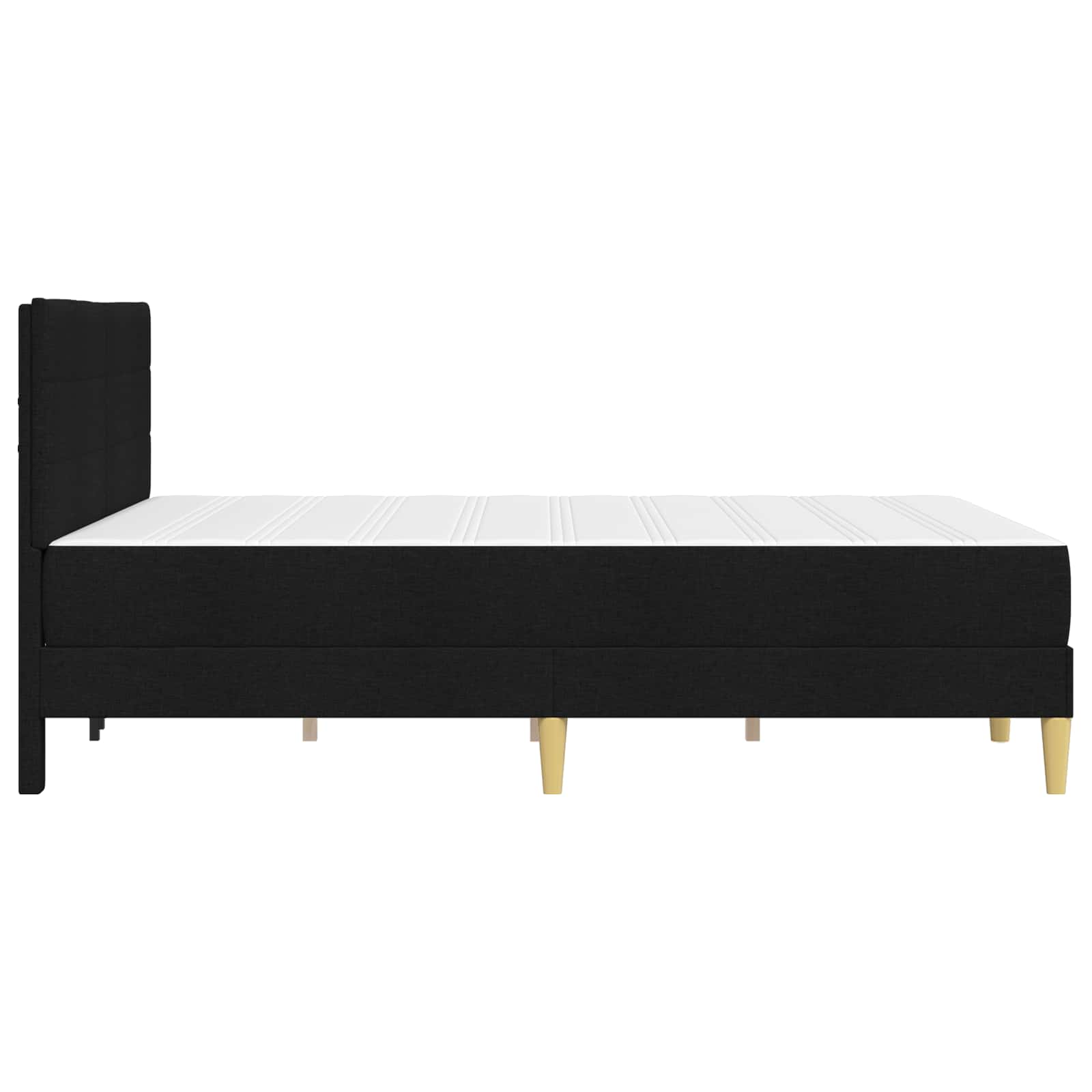 Krevetna konstrukcija Crna 140 x 190 cm Poliester