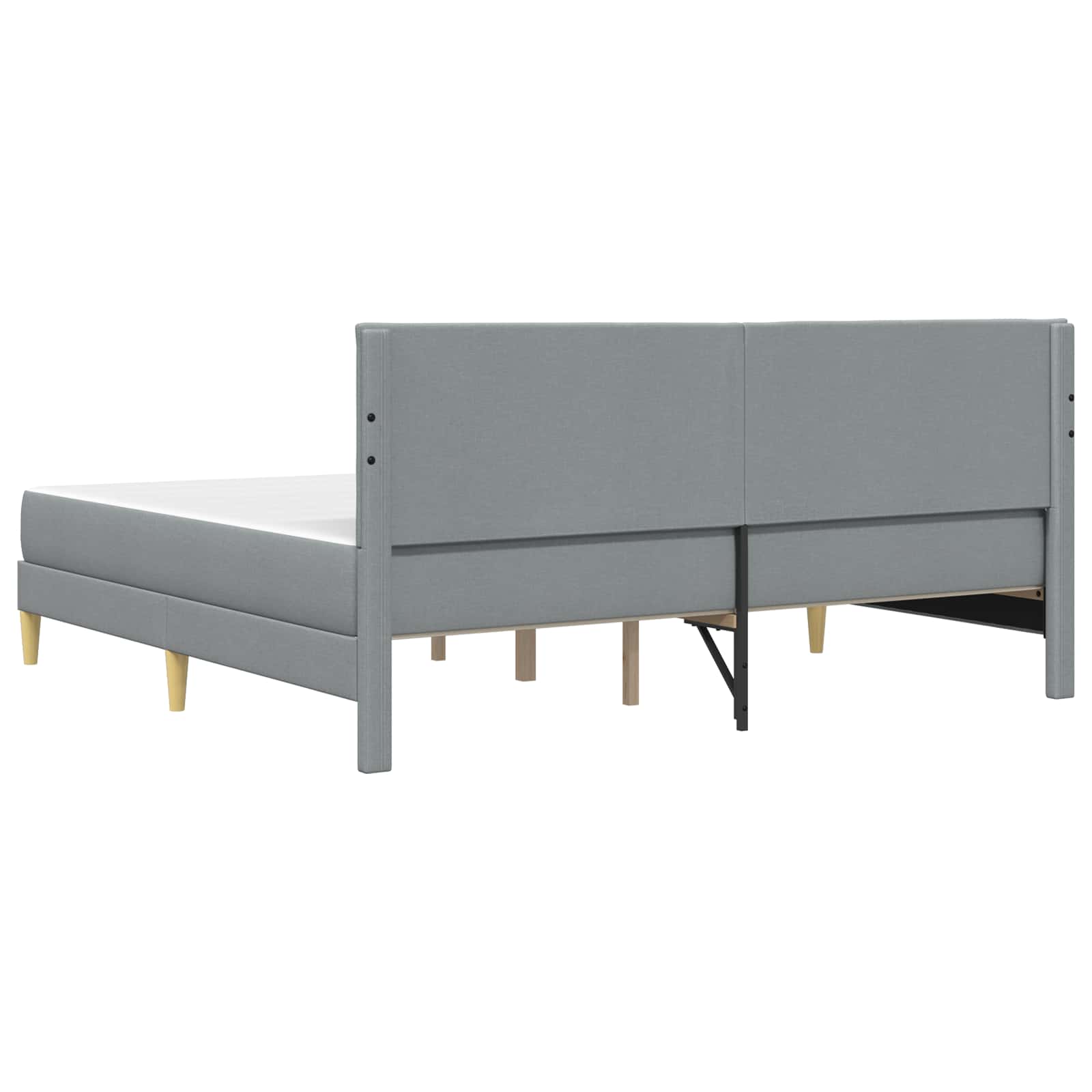 Krevetna konstrukcija Svijetlo siva 180 x 200 cm Poliester