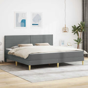 Krevetna konstrukcija Tamno siva 180 x 200 cm Poliester