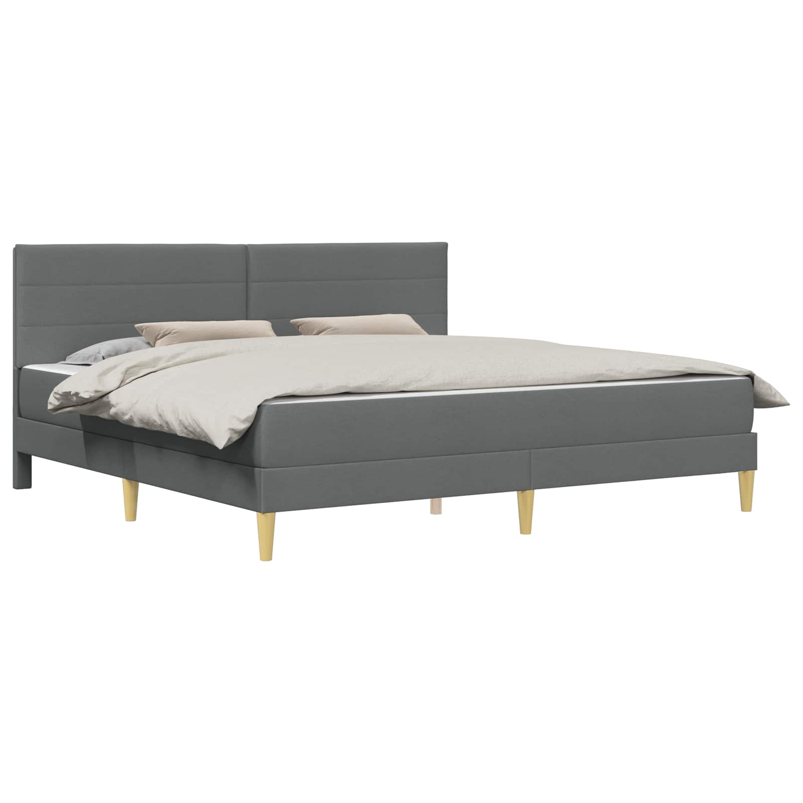 Krevetna konstrukcija Tamno siva 200 x 200 cm Poliester