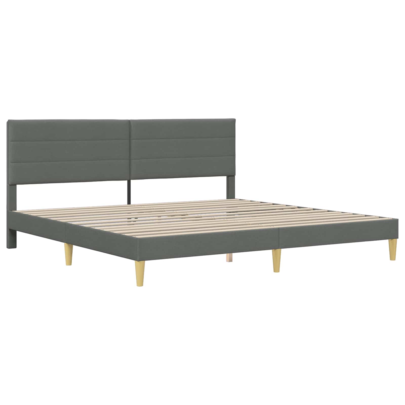 Krevetna konstrukcija Tamno siva 200 x 200 cm Poliester