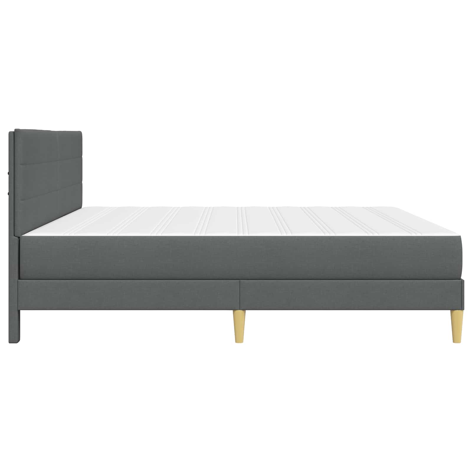 Krevetna konstrukcija Tamno siva 200 x 200 cm Poliester