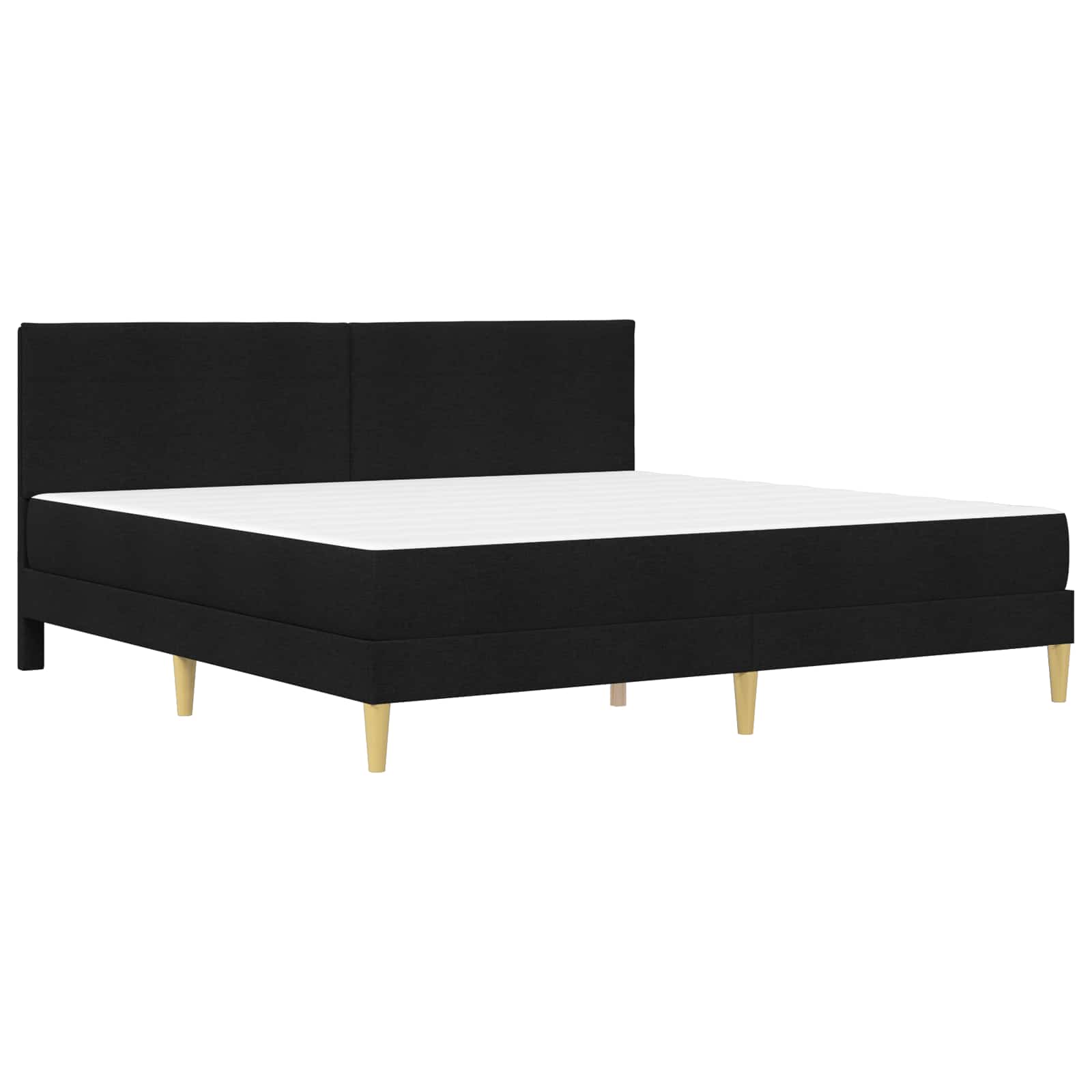 Krevetna konstrukcija Crna 200 x 200 cm Poliester