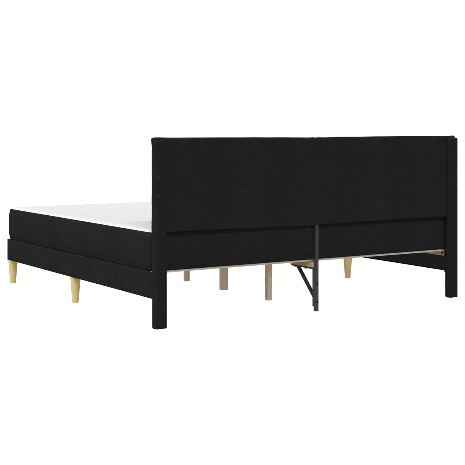Krevetna konstrukcija Crna 200 x 200 cm Poliester