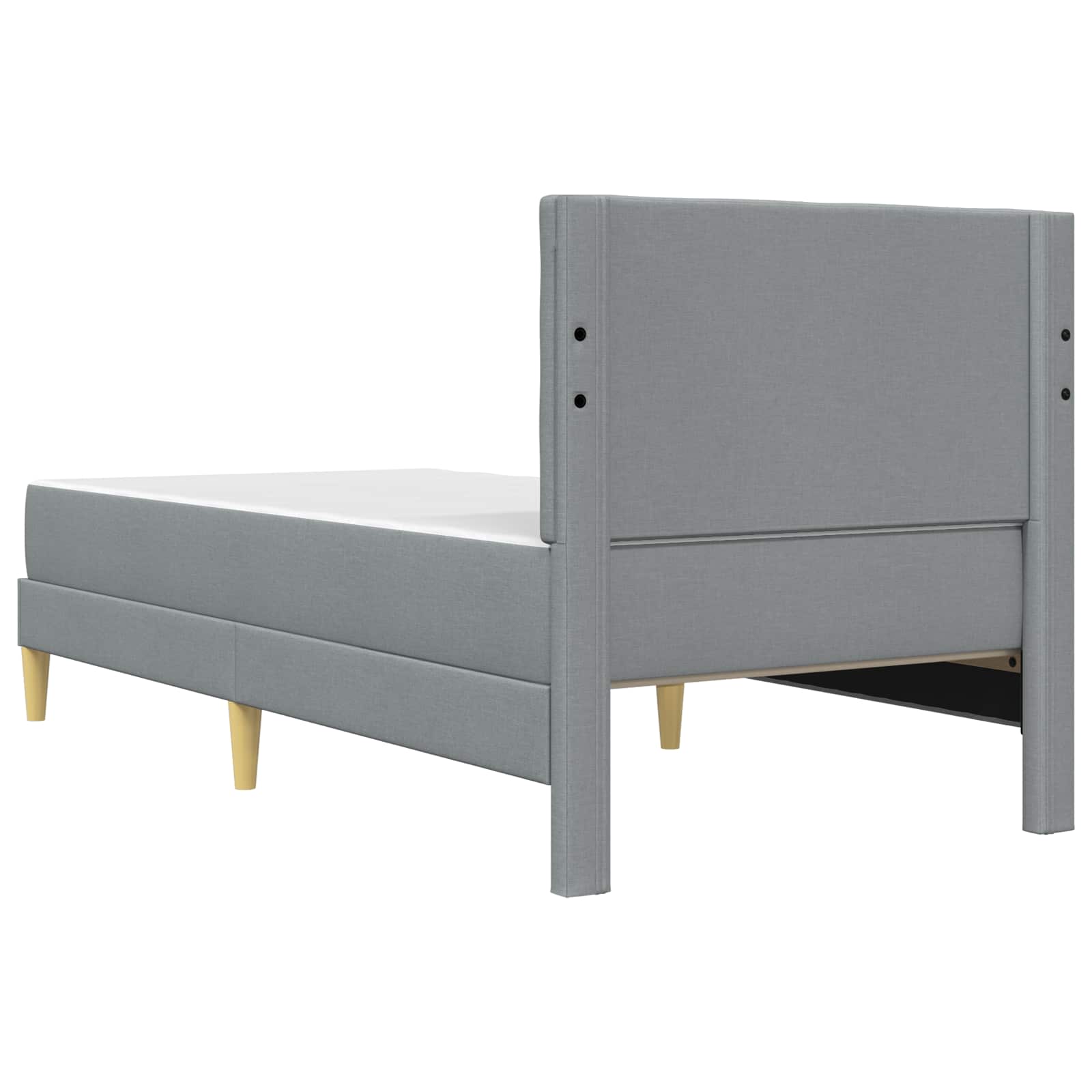 Okvir kreveta s madracem Svijetlo siva 100 x 200 cm tkanina