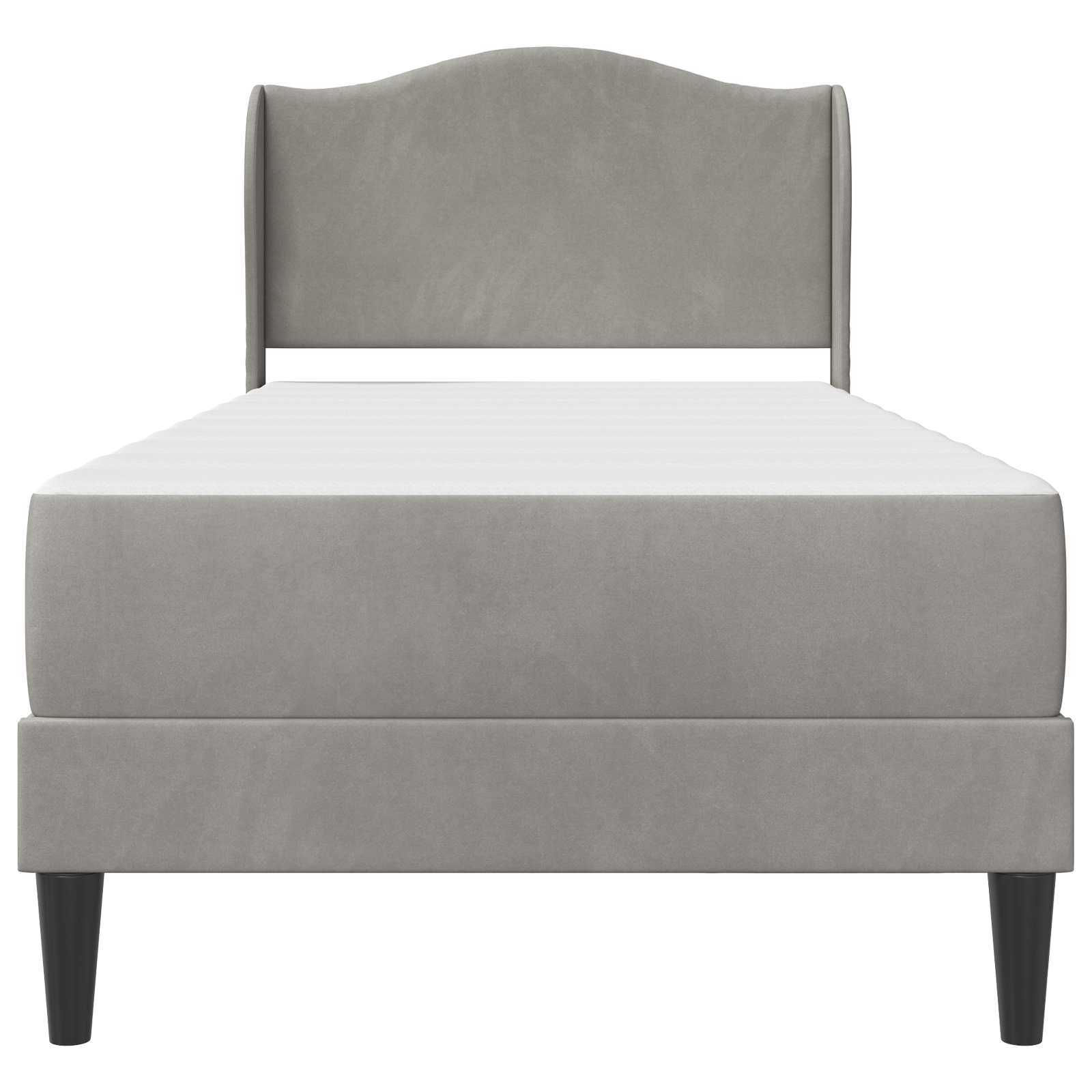 Krevetna konstrukcija 2 pcs Svjetlosiva 90 x 190 cm Baršun