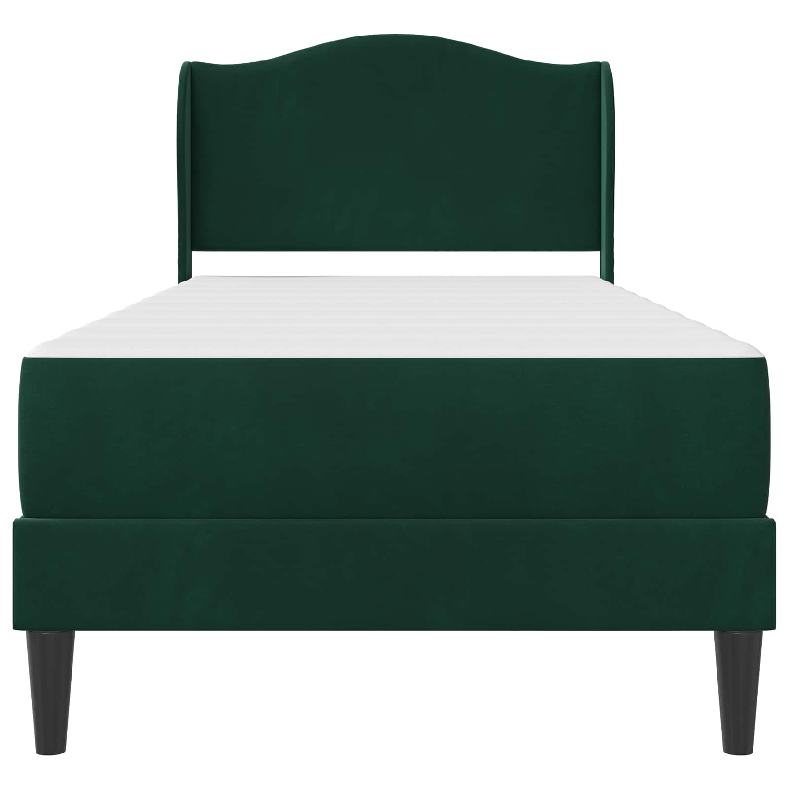 Krevetna konstrukcija 2 pcs Tamnozelena 90 x 190 cm Baršun