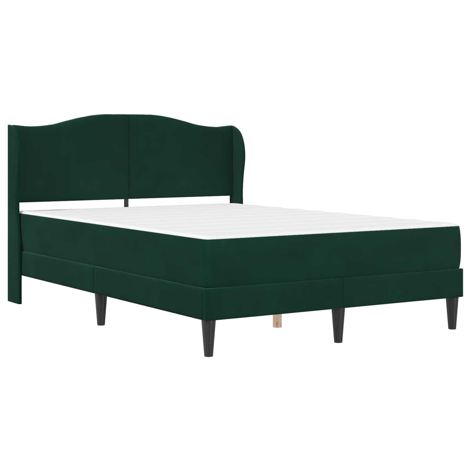 Krevetna konstrukcija 2 pcs Tamnozelena 120 x 190 cm Baršun