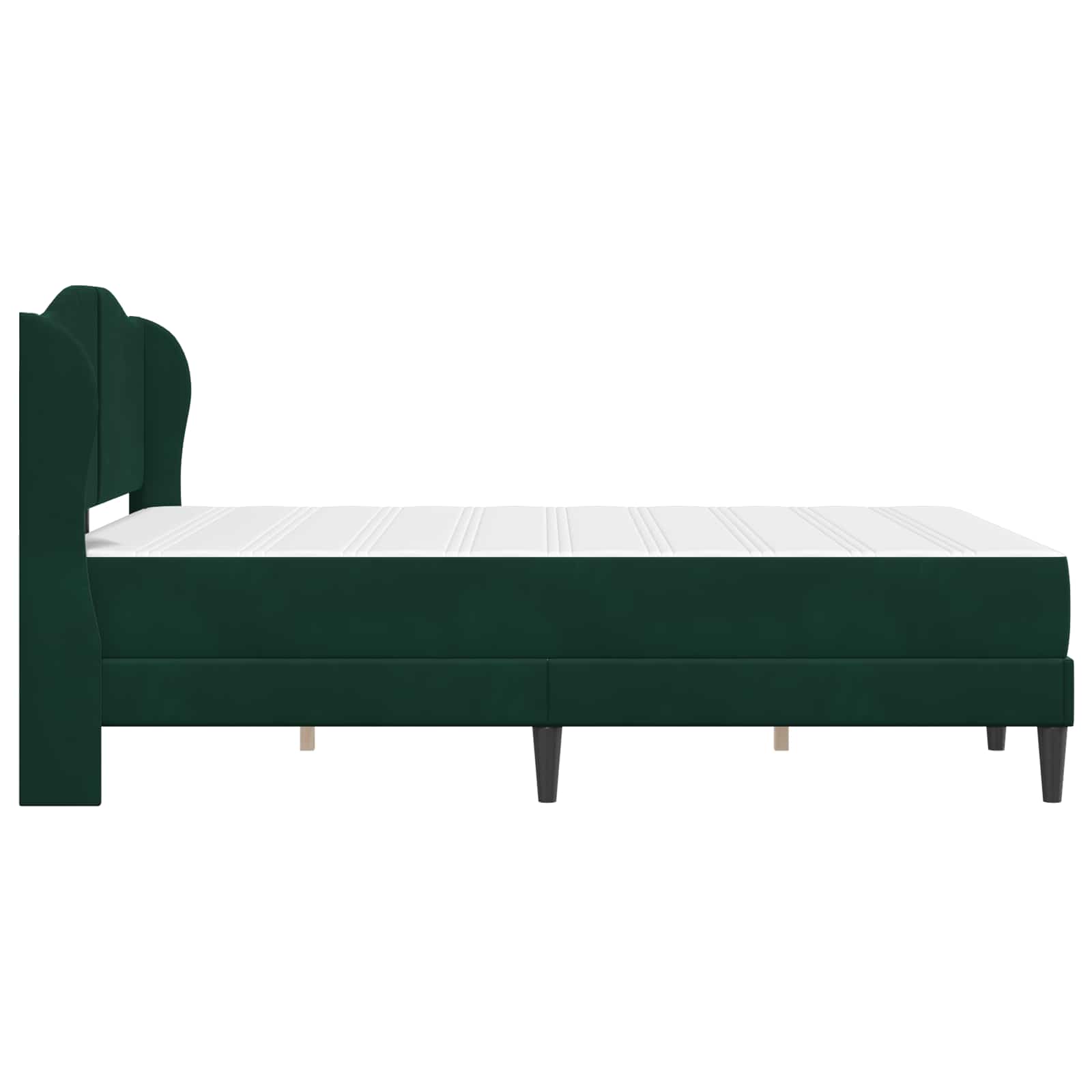 Krevetna konstrukcija 2 pcs Tamnozelena 120 x 190 cm Baršun