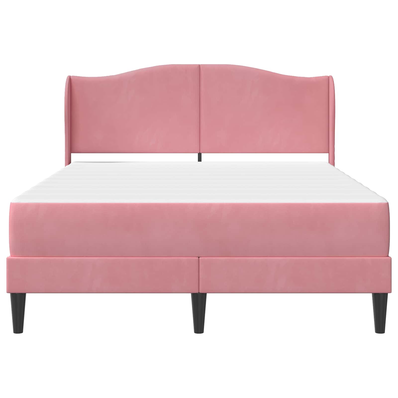 Krevetna konstrukcija 2 pcs Ružičasta 120 x 190 cm Baršun