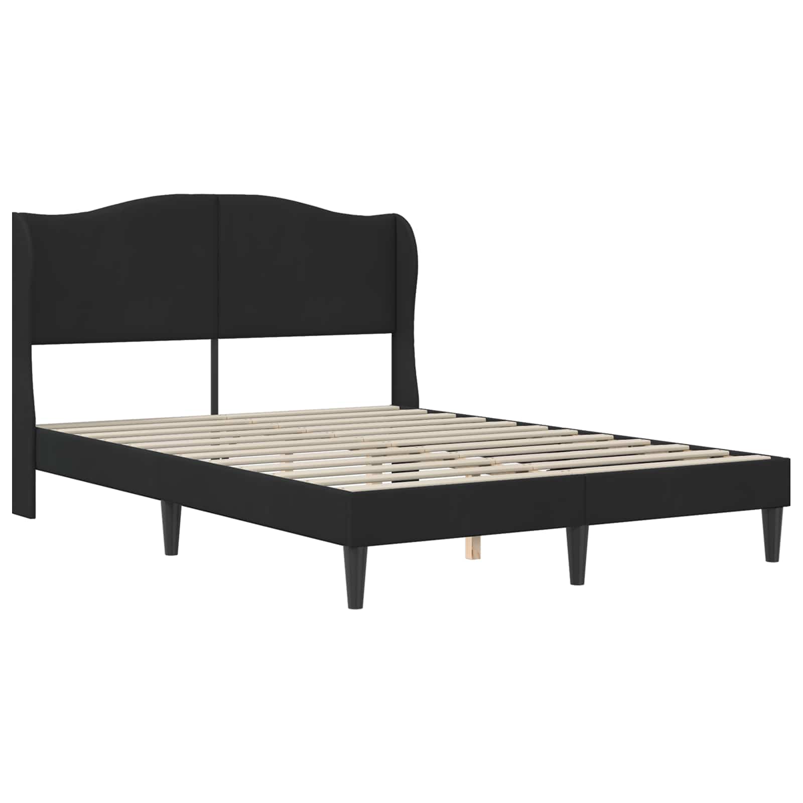 Krevetna konstrukcija 2 pcs Crna 120 x 190 cm Baršun