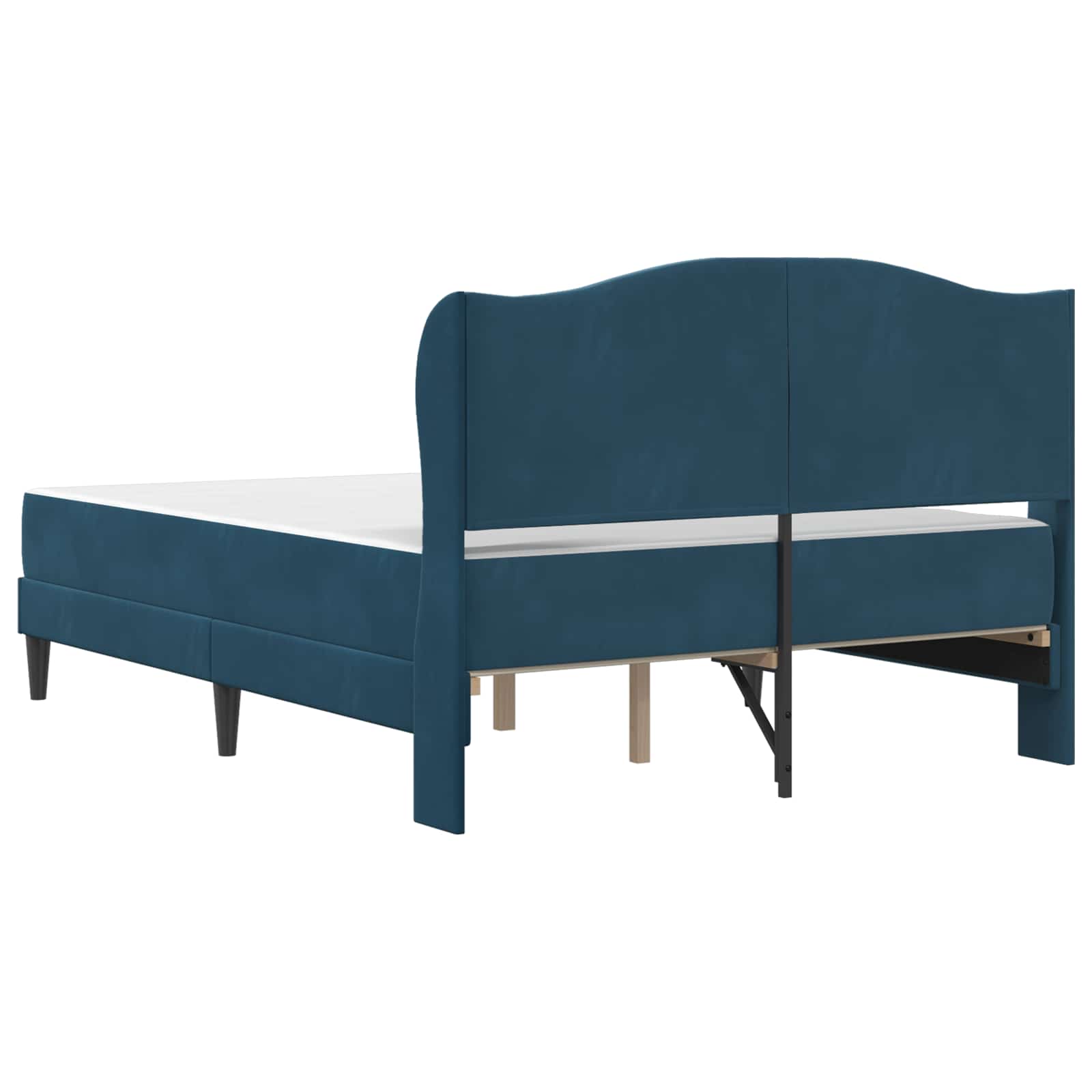 Krevetna konstrukcija 2 pcs Plava 120 x 190 cm Baršun