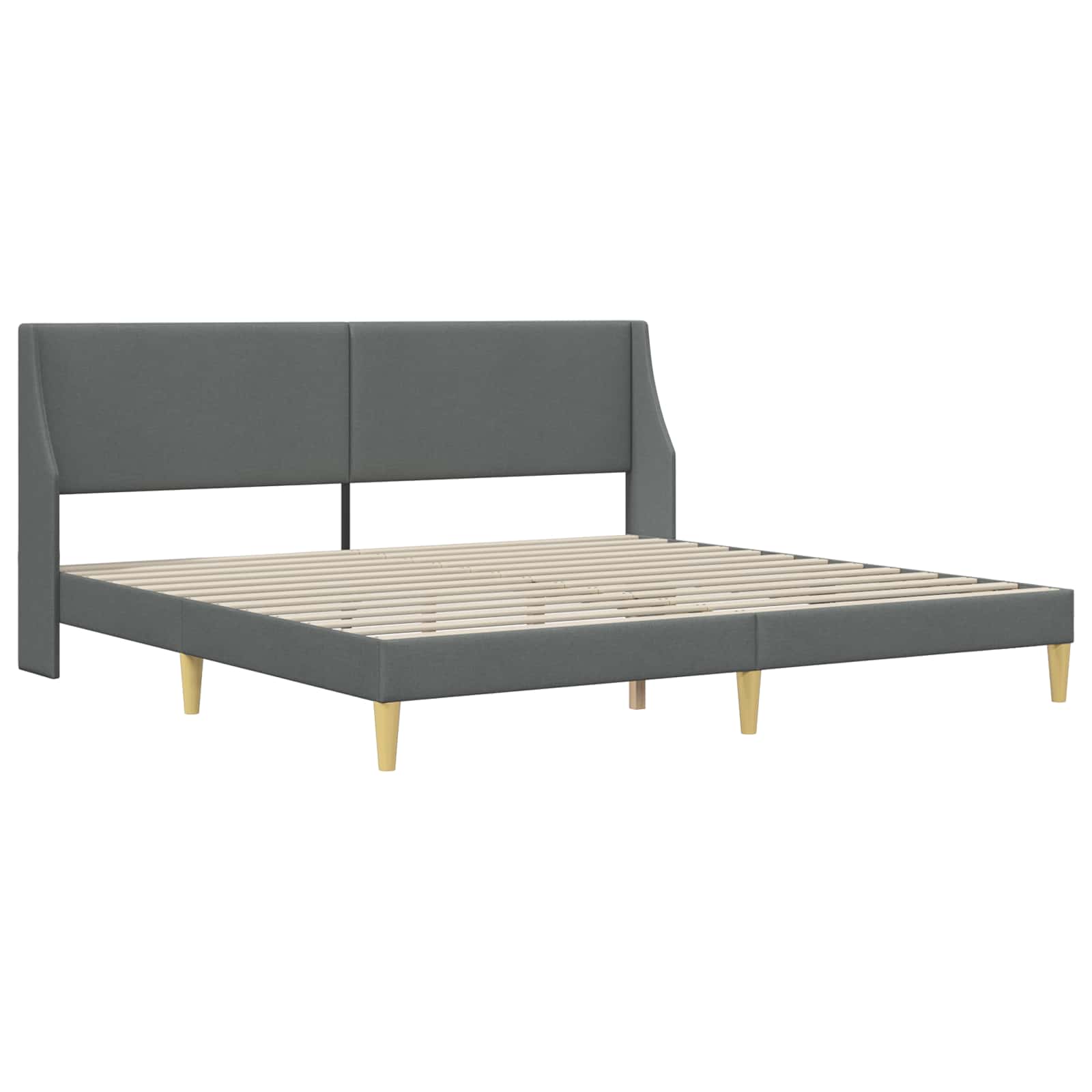 Okvir kreveta s madracem Tamno siva 180 x 200 cm tkanina