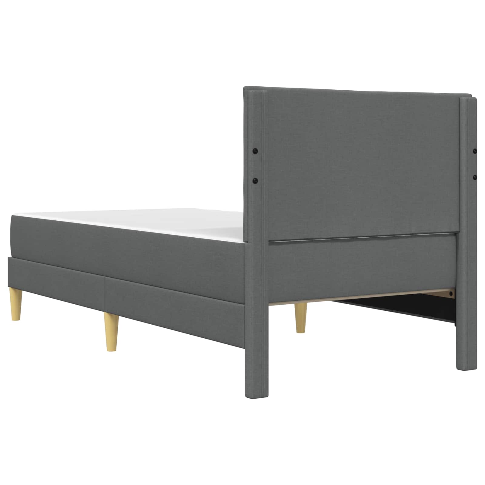 Okvir kreveta s madracem Tamno siva 90 x 190 cm tkanina