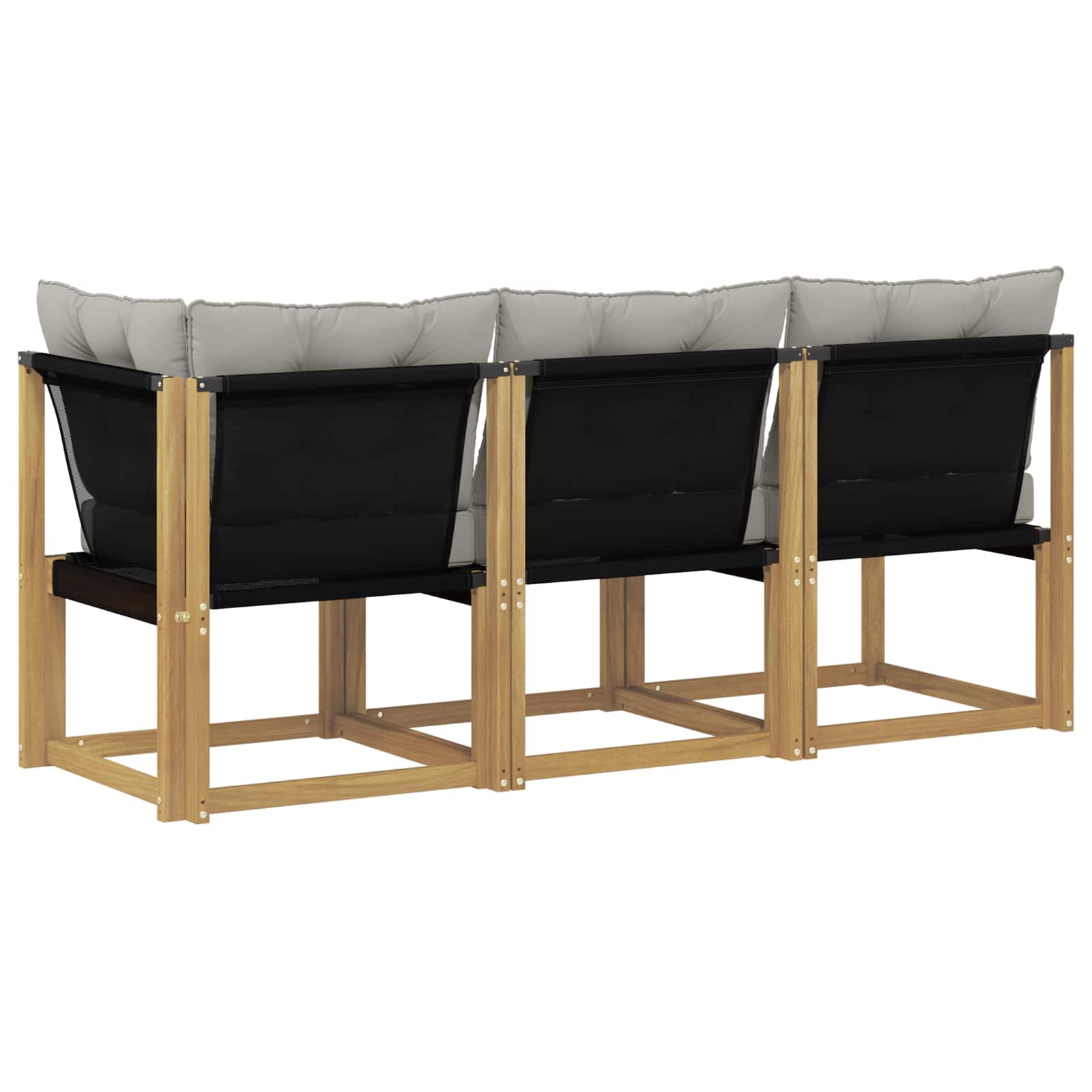 Vanjski srednji i kutni kauč s jastukom 3 Komad Bijela