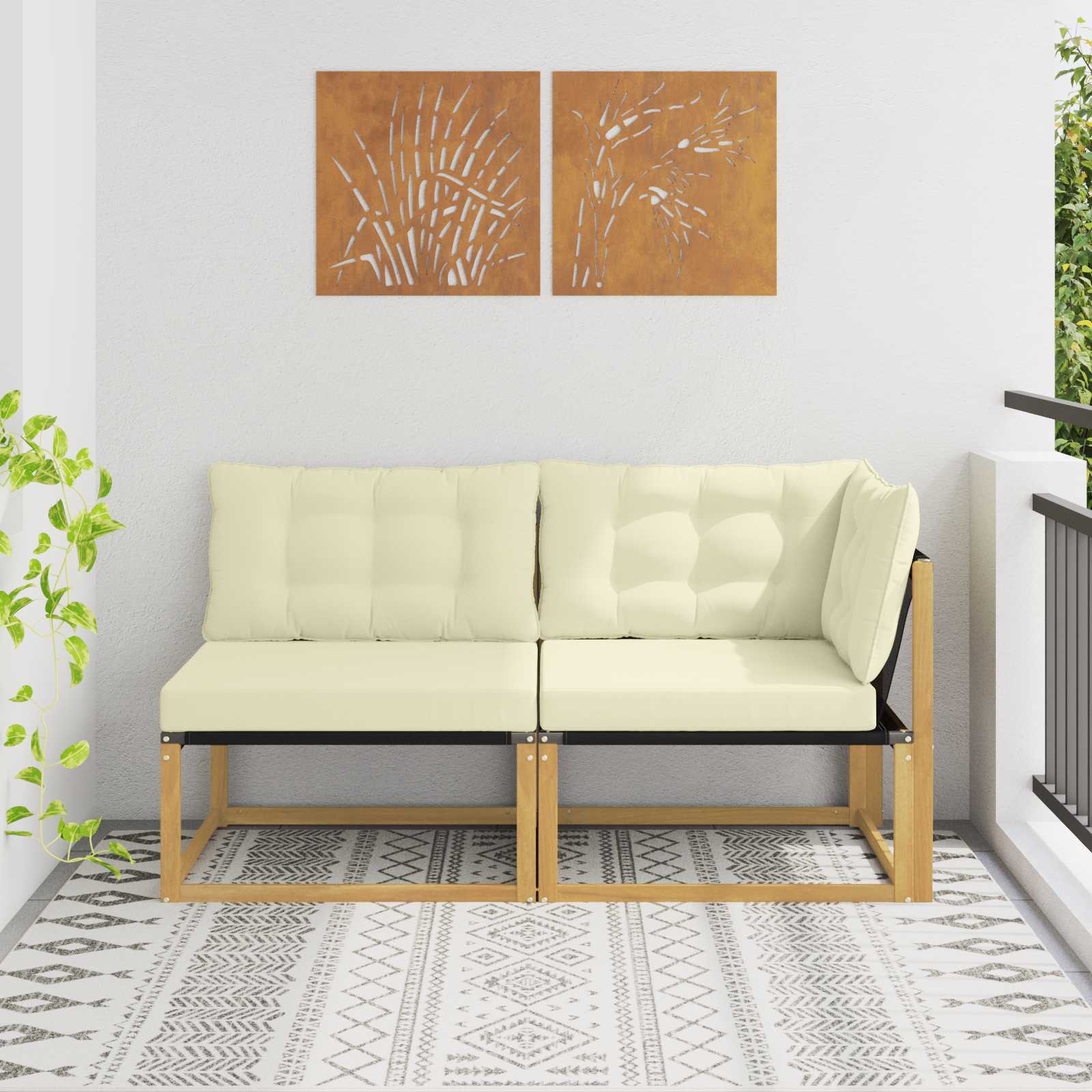 Sekcionalna sofa s jastukom Bijela 162,5 x 83 x 73 cm