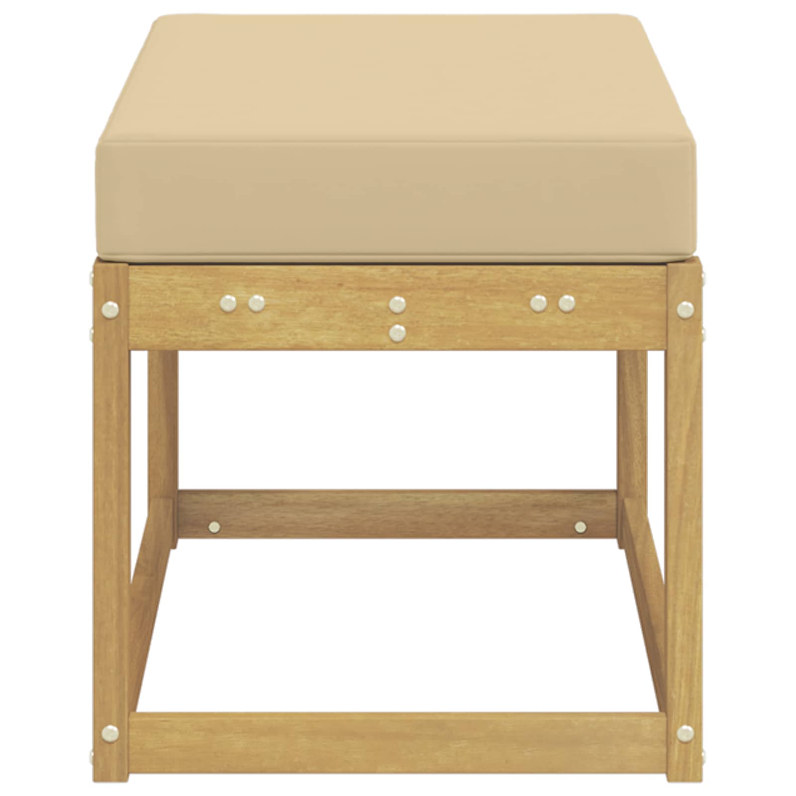 Vanjska stolica klupa s jastukom Bijela 80 x 43 x 45 cm