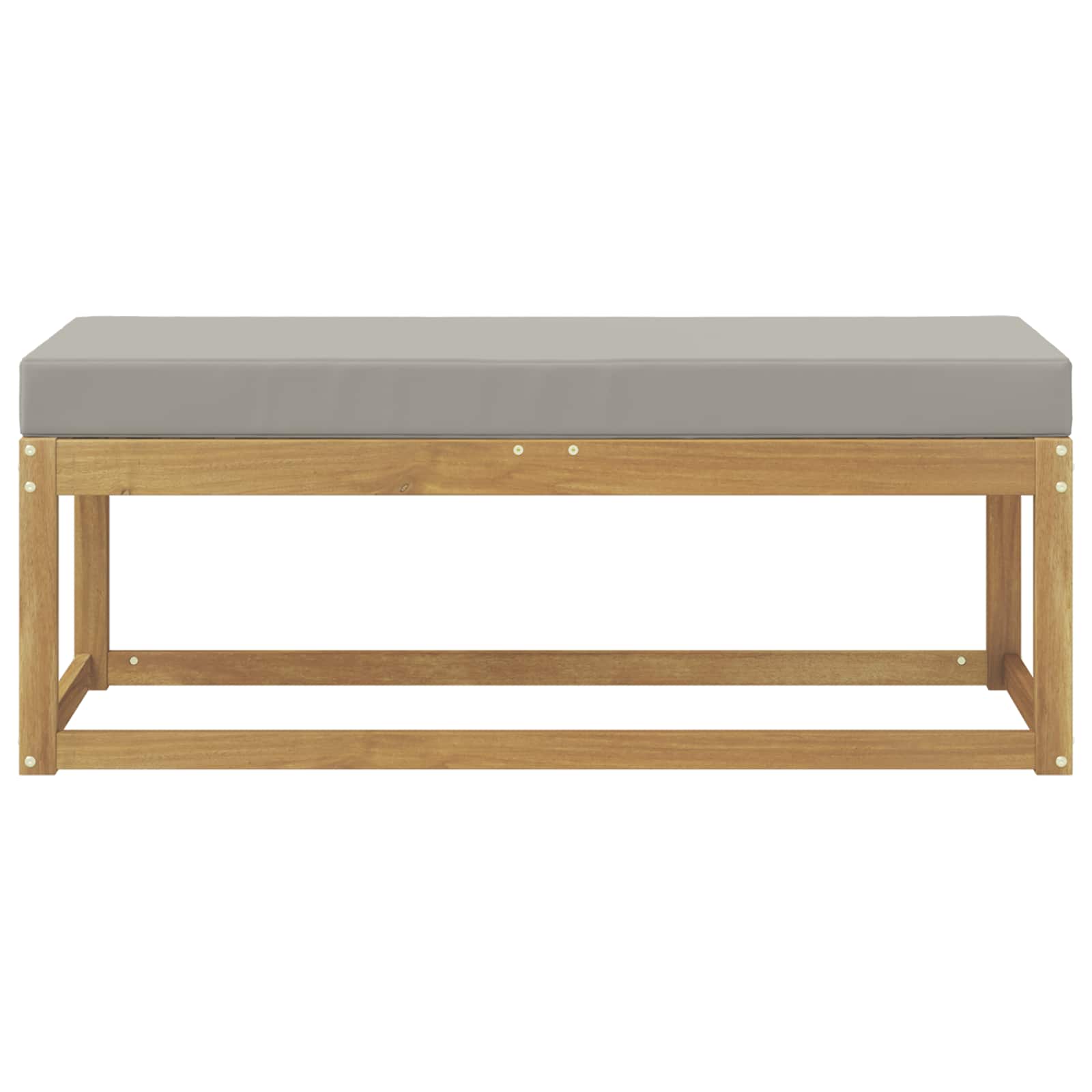 Vanjska stolica klupa s jastukom Bijela 115 x 43 x 45 cm