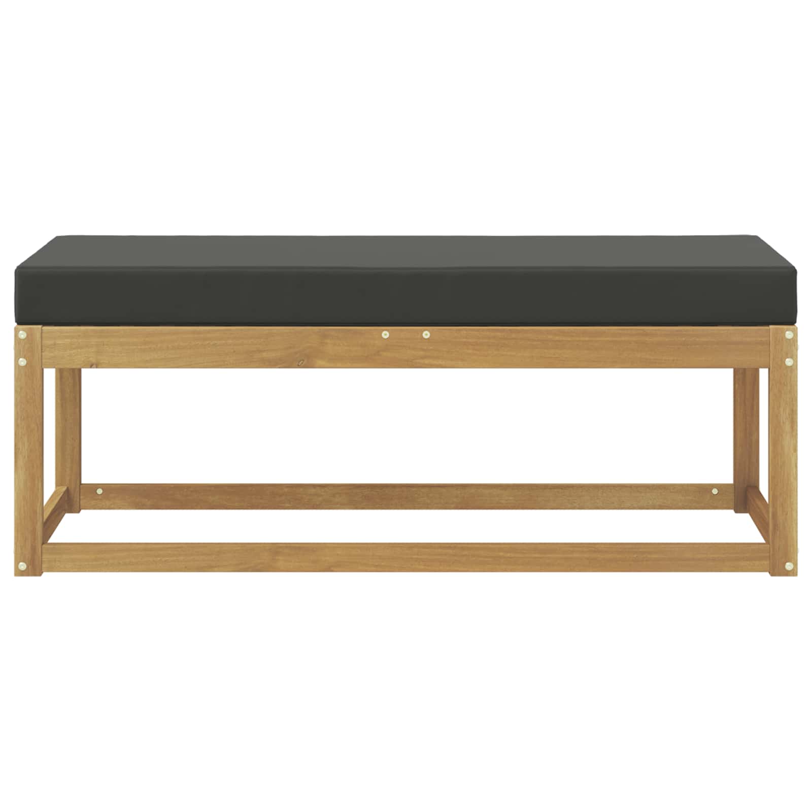Vanjska stolica klupa s jastukom Bijela 115 x 43 x 45 cm
