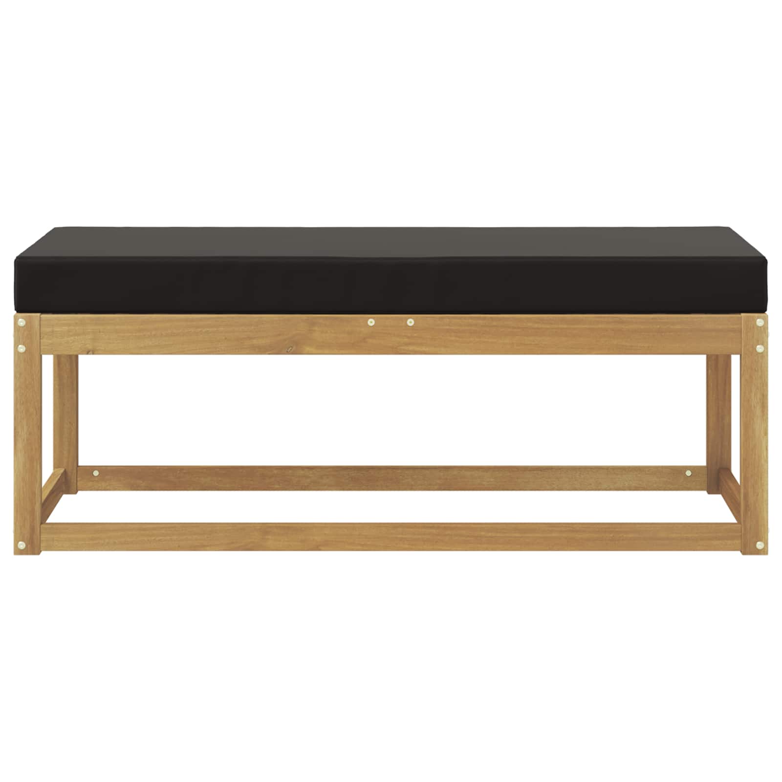 Vanjska stolica klupa s jastukom Bijela 115 x 43 x 45 cm