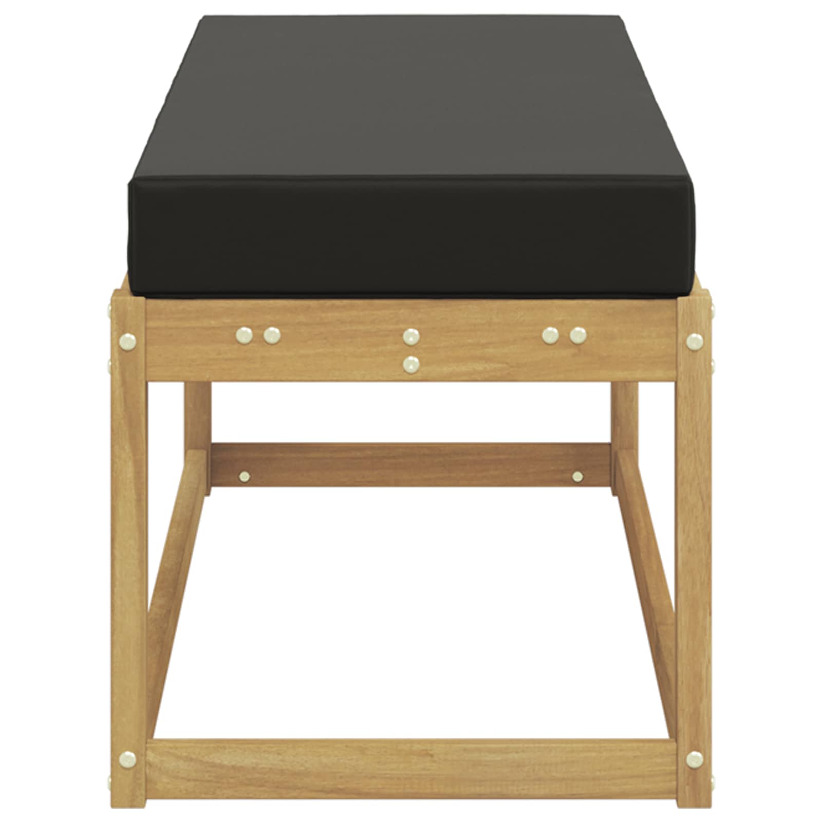 Vanjska stolica klupa s jastukom Bijela 115 x 43 x 45 cm