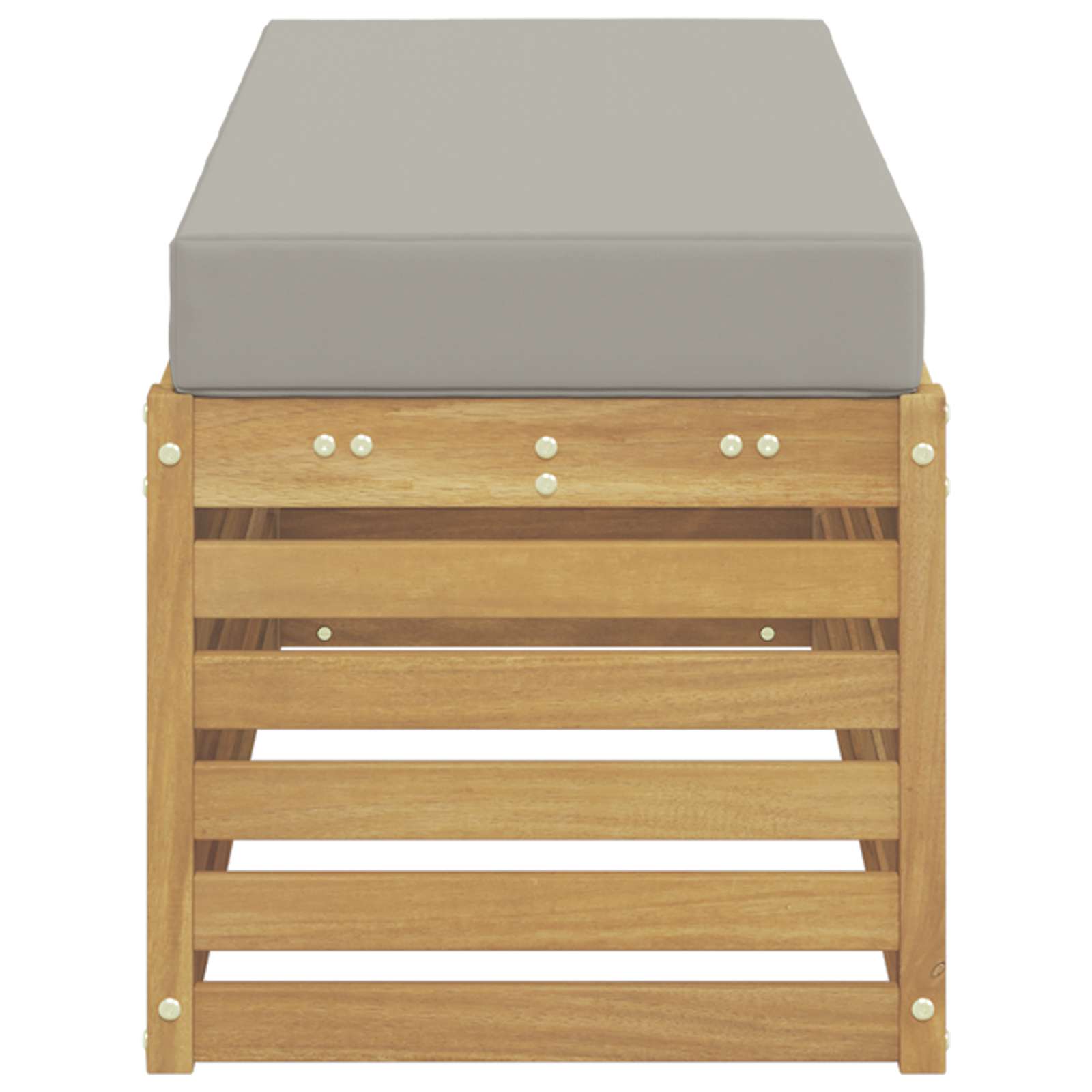 Vanjska stolica klupa s jastukom Bijela 115 x 43 x 45 cm