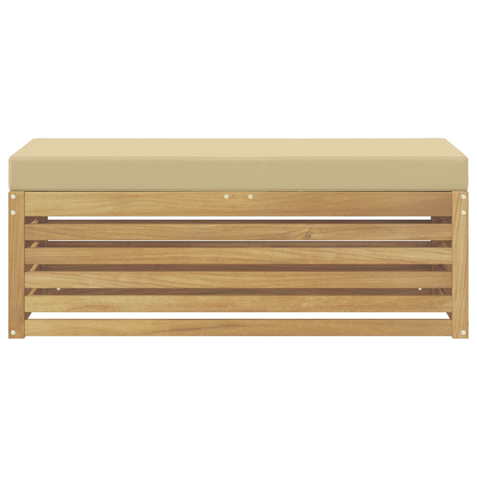 Vanjska stolica klupa s jastukom Bijela 115 x 43 x 45 cm