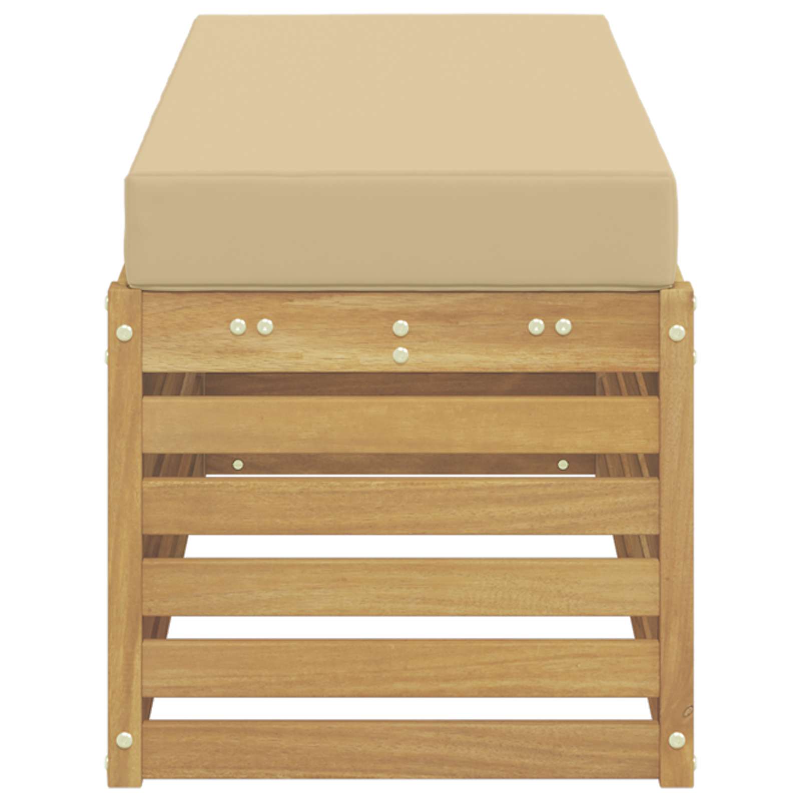 Vanjska stolica klupa s jastukom Bijela 115 x 43 x 45 cm