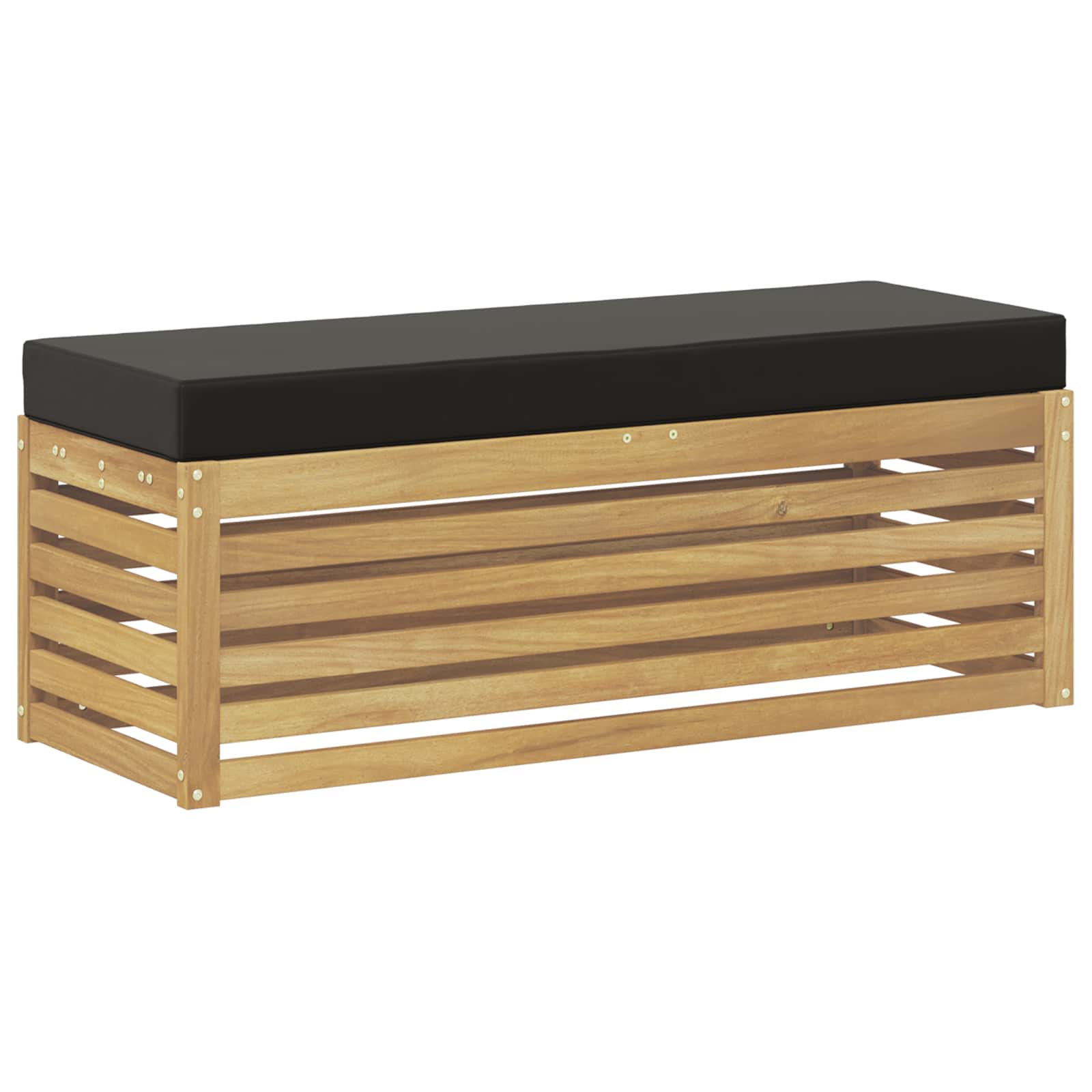 Vanjska stolica klupa s jastukom Bijela 115 x 43 x 45 cm