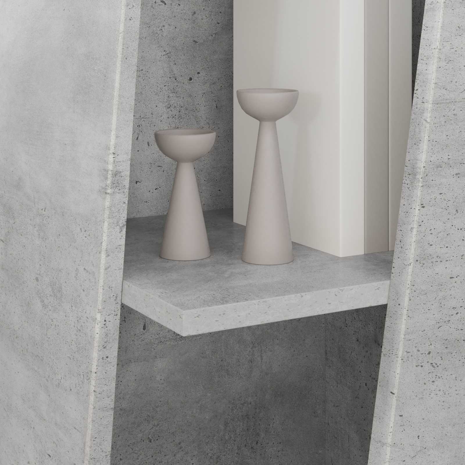 Bočna polica Betonski sivi 33 x 32 x 100,5 cm Konstruirano drvo