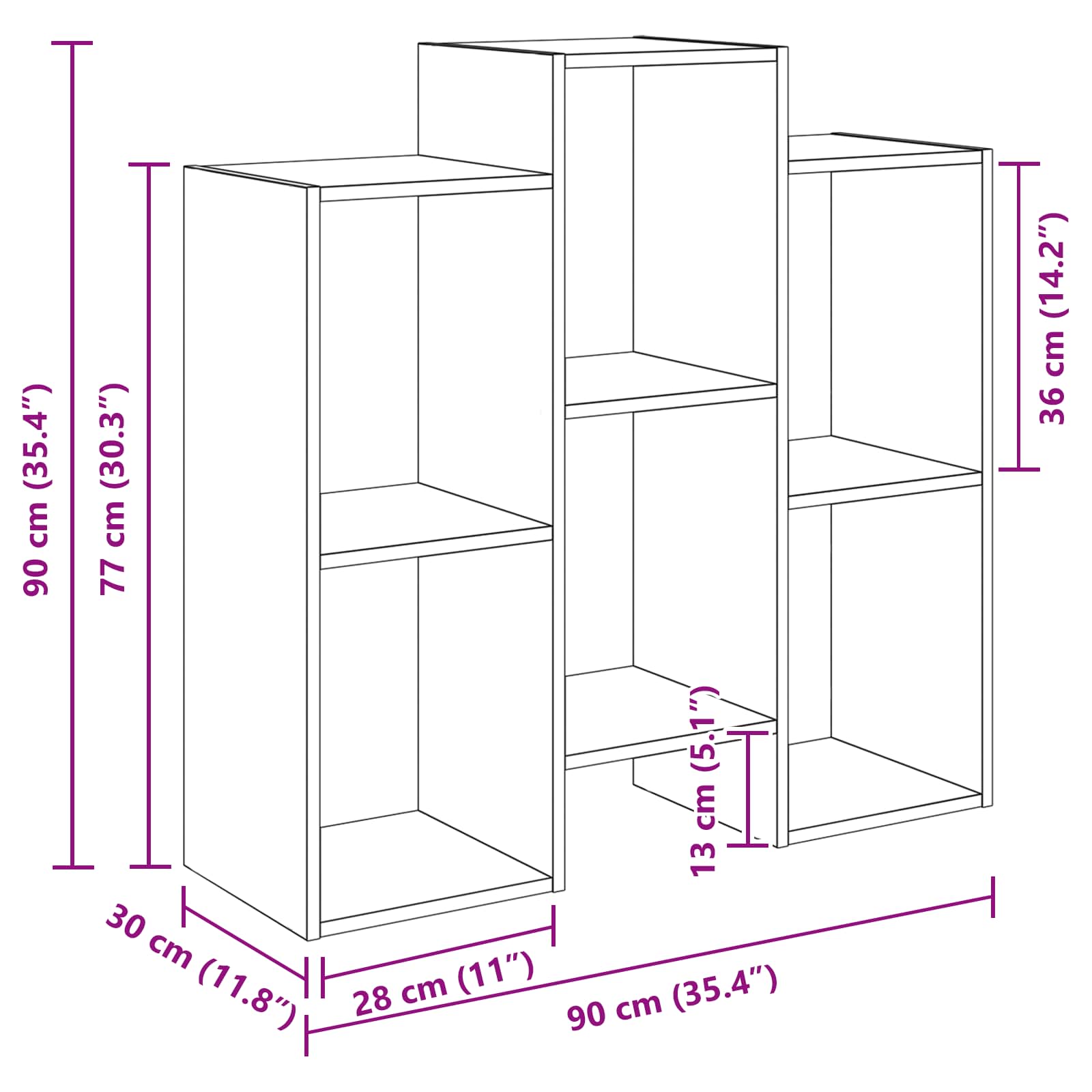 Kreveta Betonski sivi 90 x 30 x 90 cm