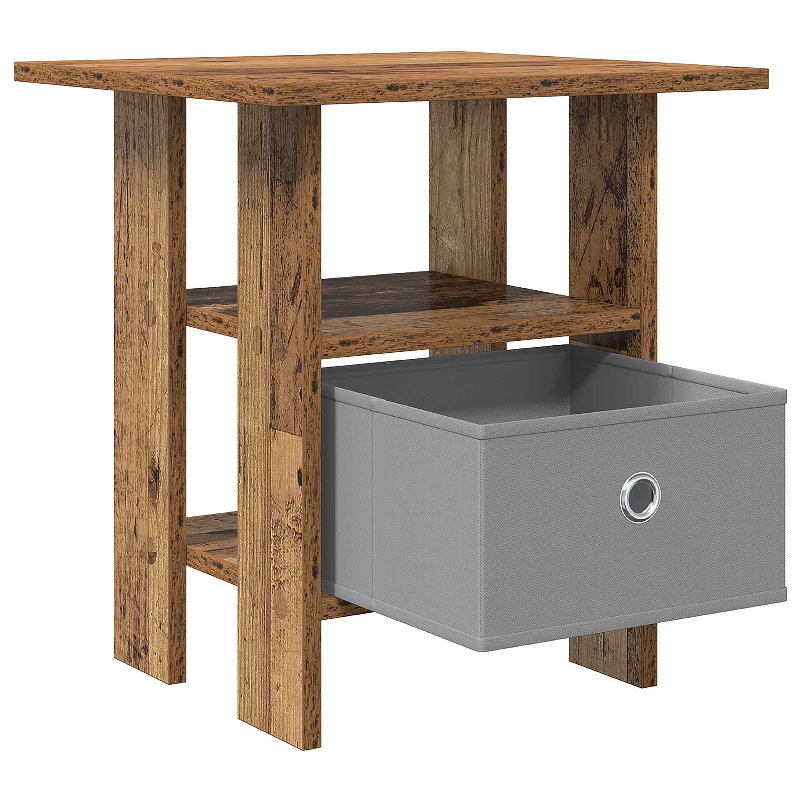 Noćni ormarić s ladicama 2 pcs Staro drvo 41 x 40 x 45 cm