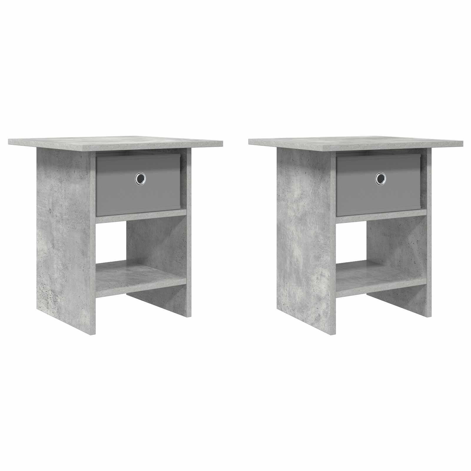 Noćni ormarić s ladicama 2 pcs Betonski sivi 41 x 40 x 45 cm