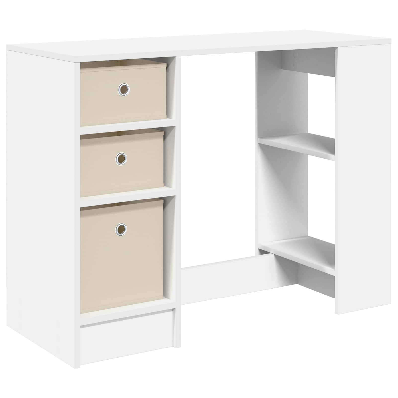 Stol s ladicama Bijelo 100 x 40 x 75 cm Konstruirano drvo