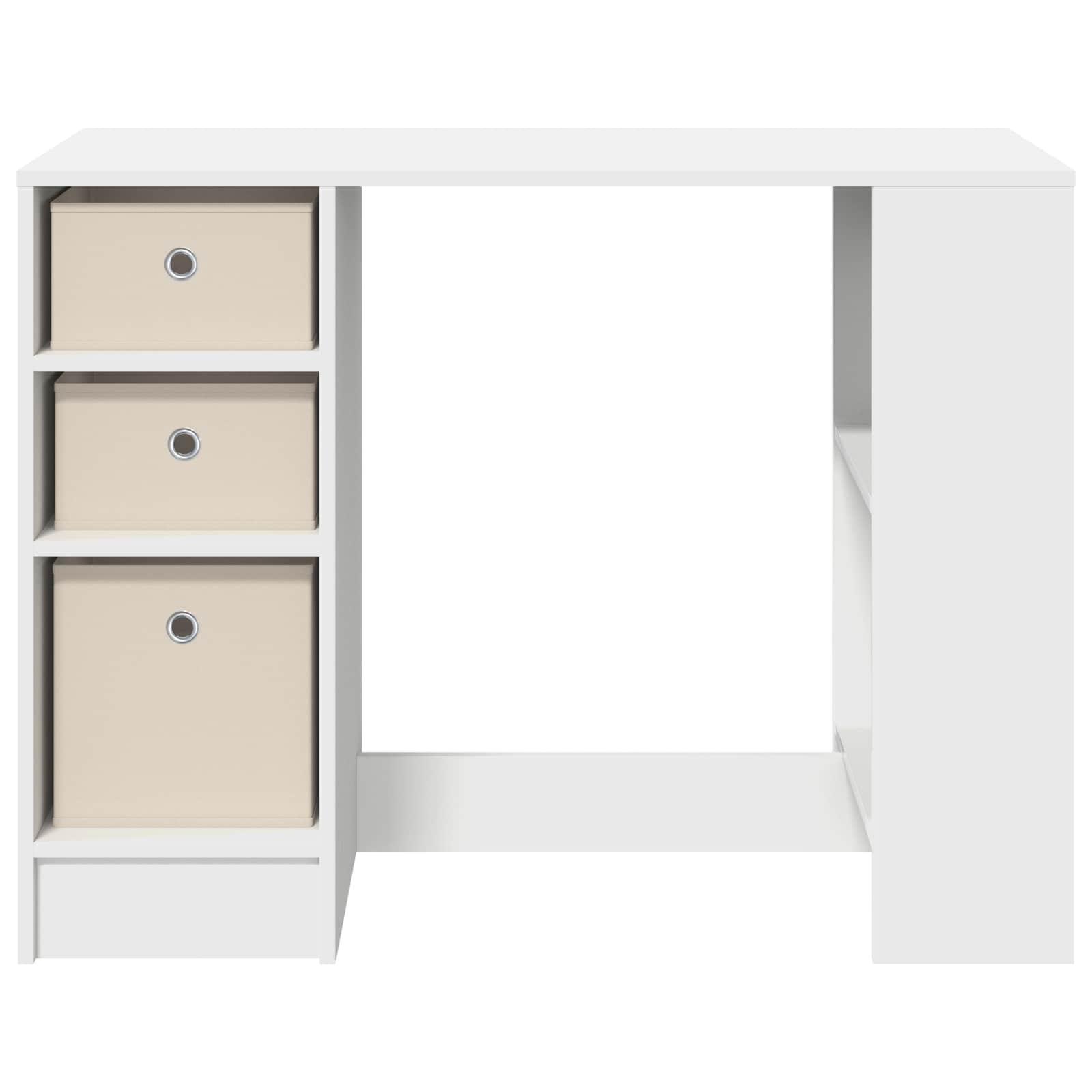 Stol s ladicama Bijelo 100 x 40 x 75 cm Konstruirano drvo