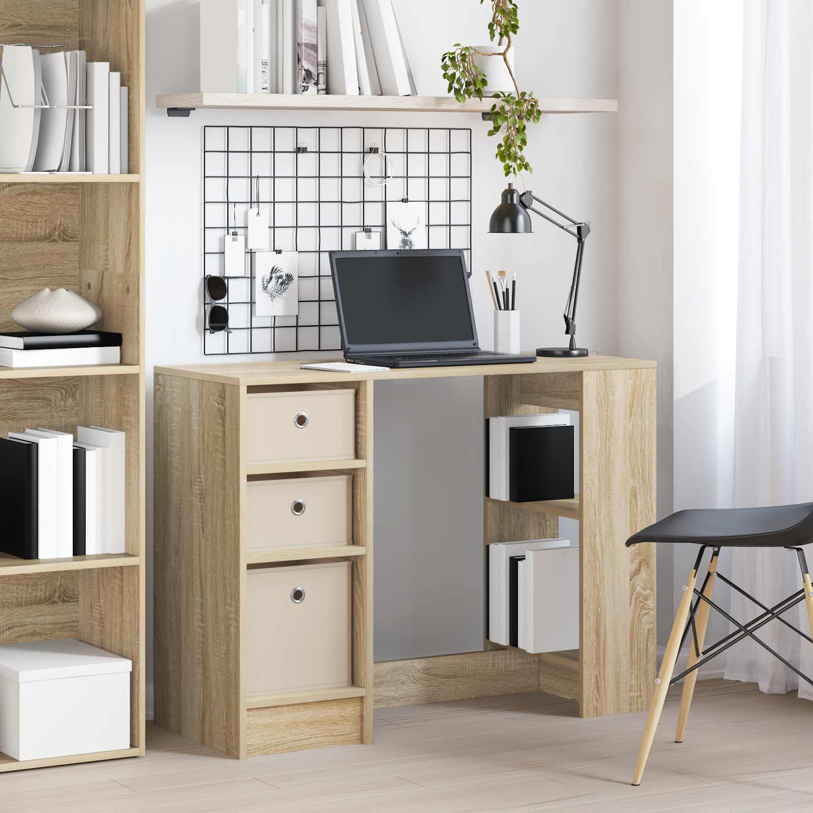 Stol s ladicama Sonoma hrast 100 x 40 x 75 cm Konstruirano drvo