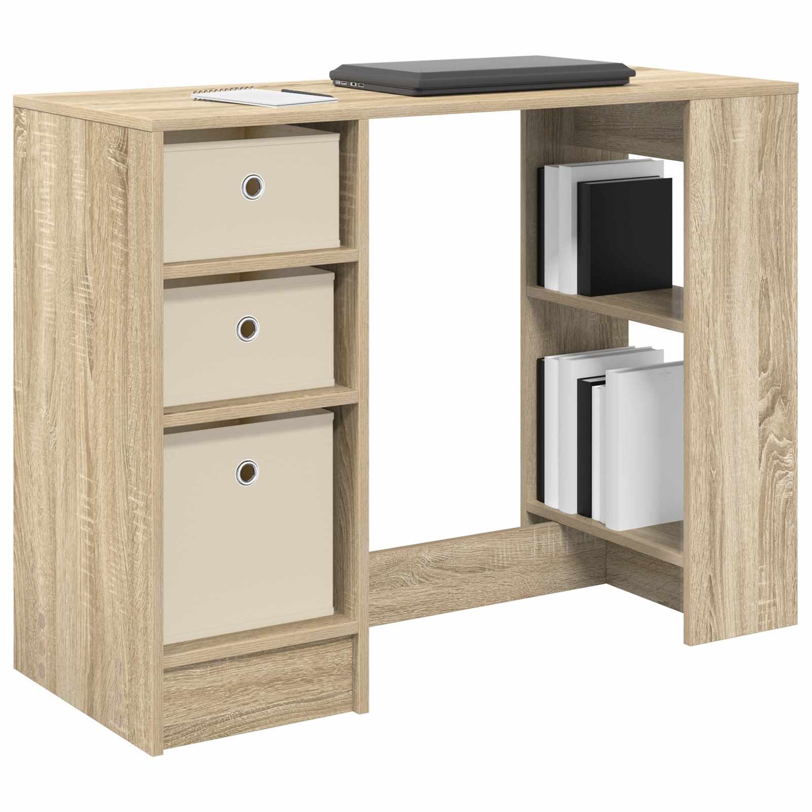 Stol s ladicama Sonoma hrast 100 x 40 x 75 cm Konstruirano drvo