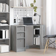 Stol s ladicama Siva Sonoma 100 x 40 x 75 cm Konstruirano drvo