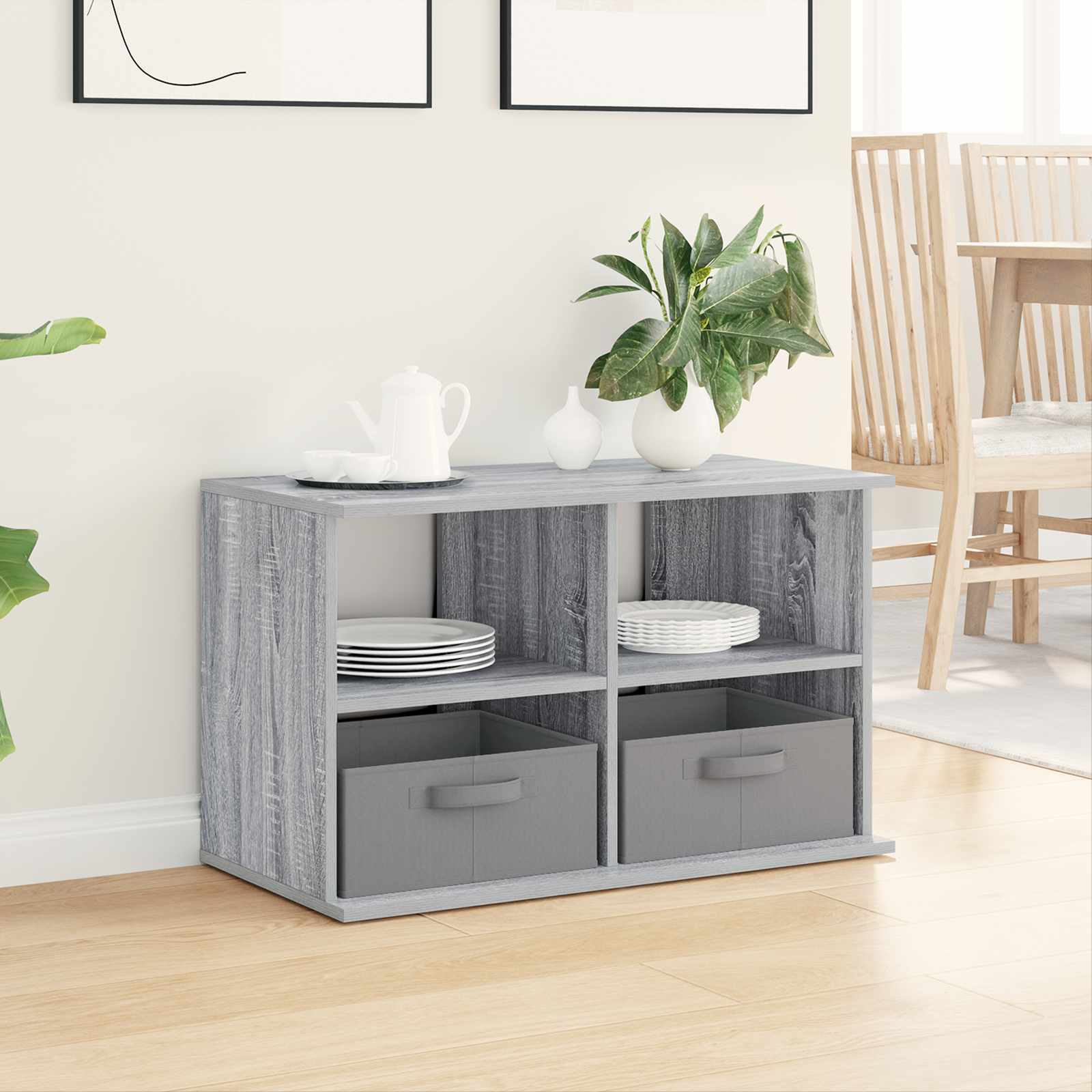 Stalak za TV s ladicama Siva Sonoma 79 x 40 x 48 cm