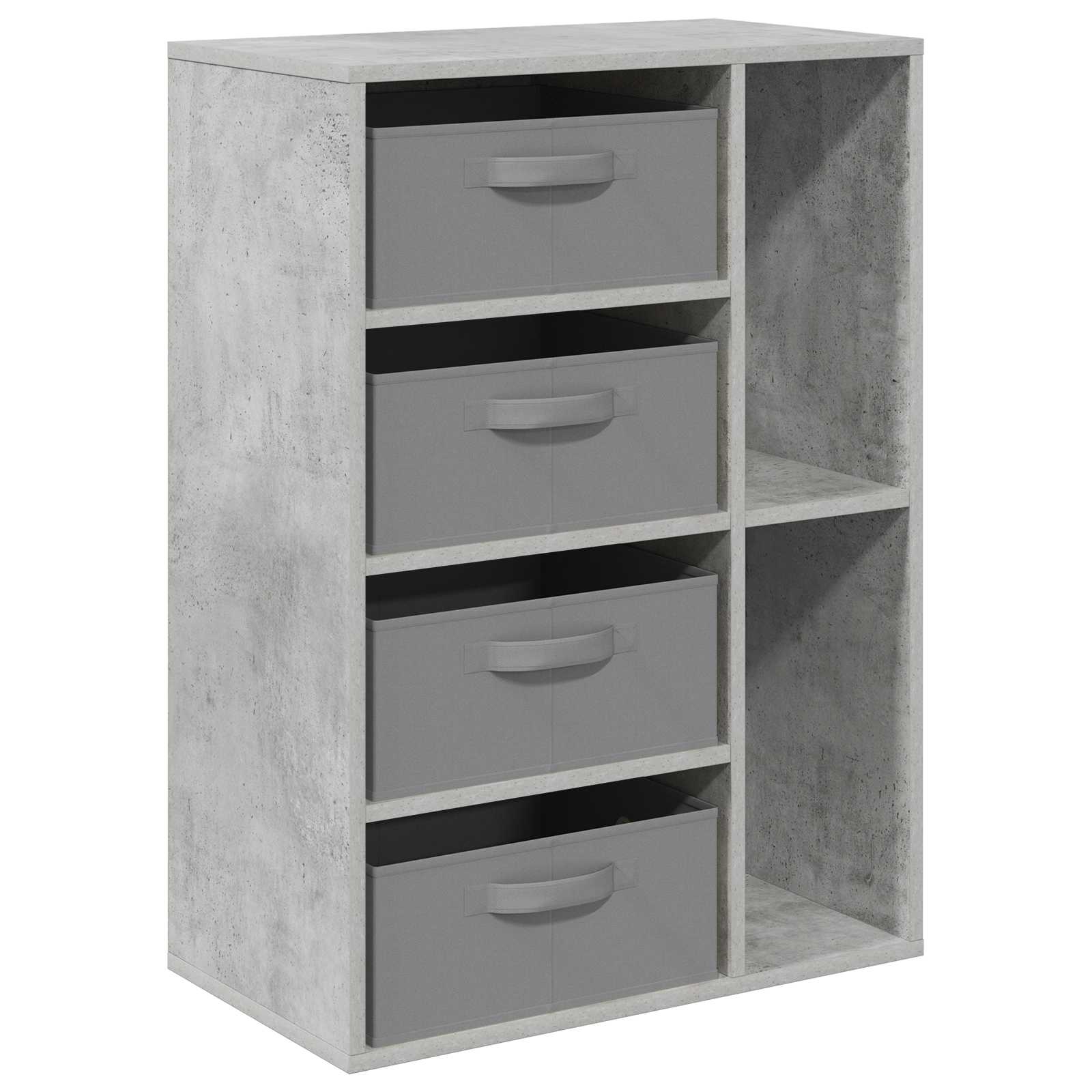 Kreveta s ladicama Betonski sivi 60 x 33,5 x 84 cm