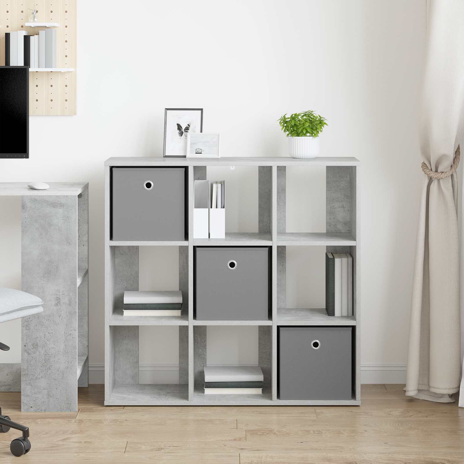Kreveta s ladicama Betonski sivi 88,5 x 29 x 84,5 cm